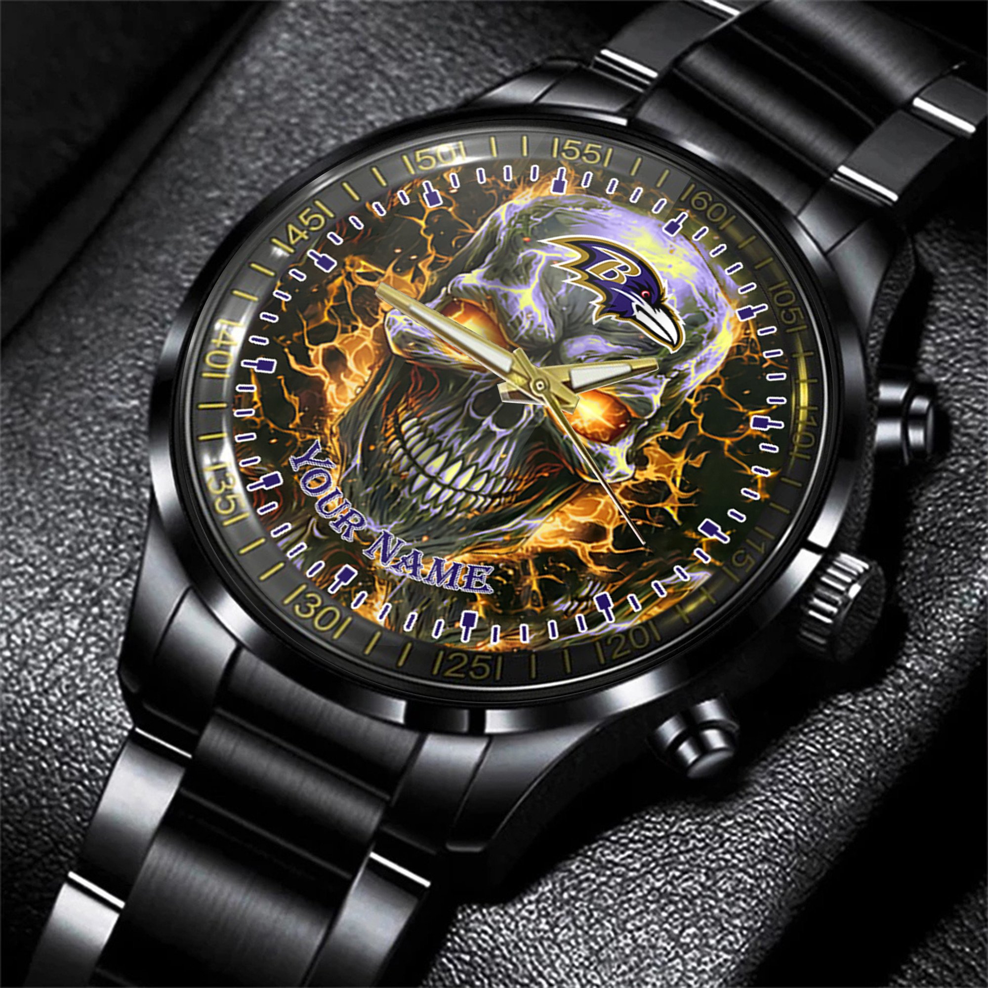 Goalzenith Baltimore Ravens NFL Men Hand Watch Personalized Gift For Fans