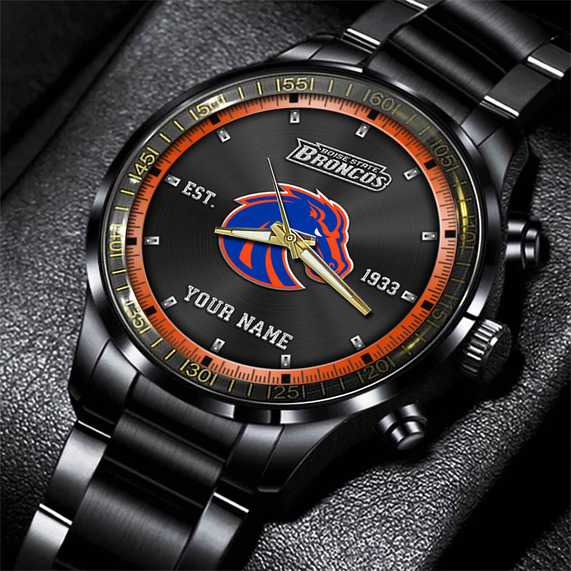 Goalzenith Boise State Broncos NCAA Personalized Black New Hand Watch Gifts For Fans