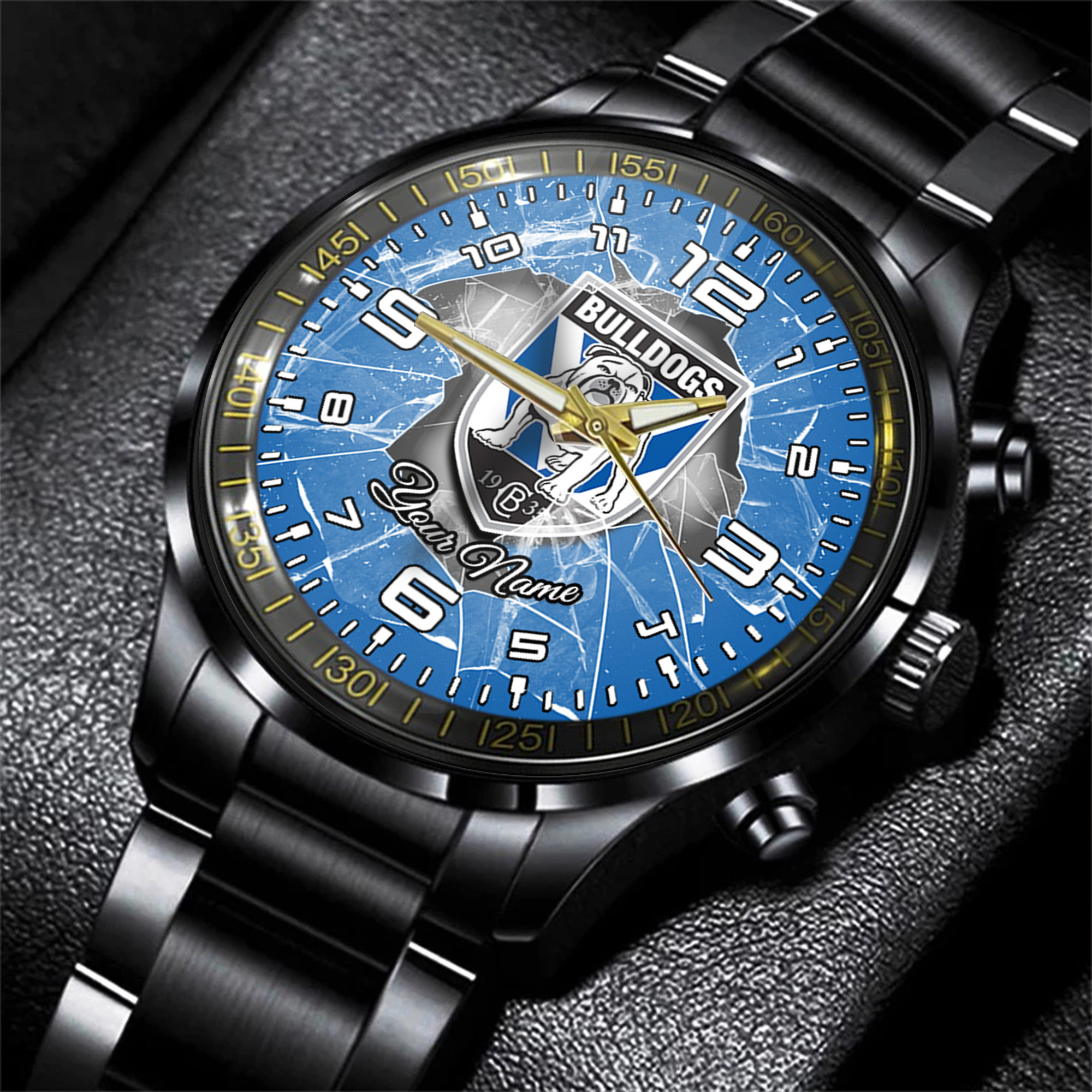 Goalzenith Canterbury Bankstown Bulldogs NRL Personalized Style 3D Men Hand Watch Gift For Fans