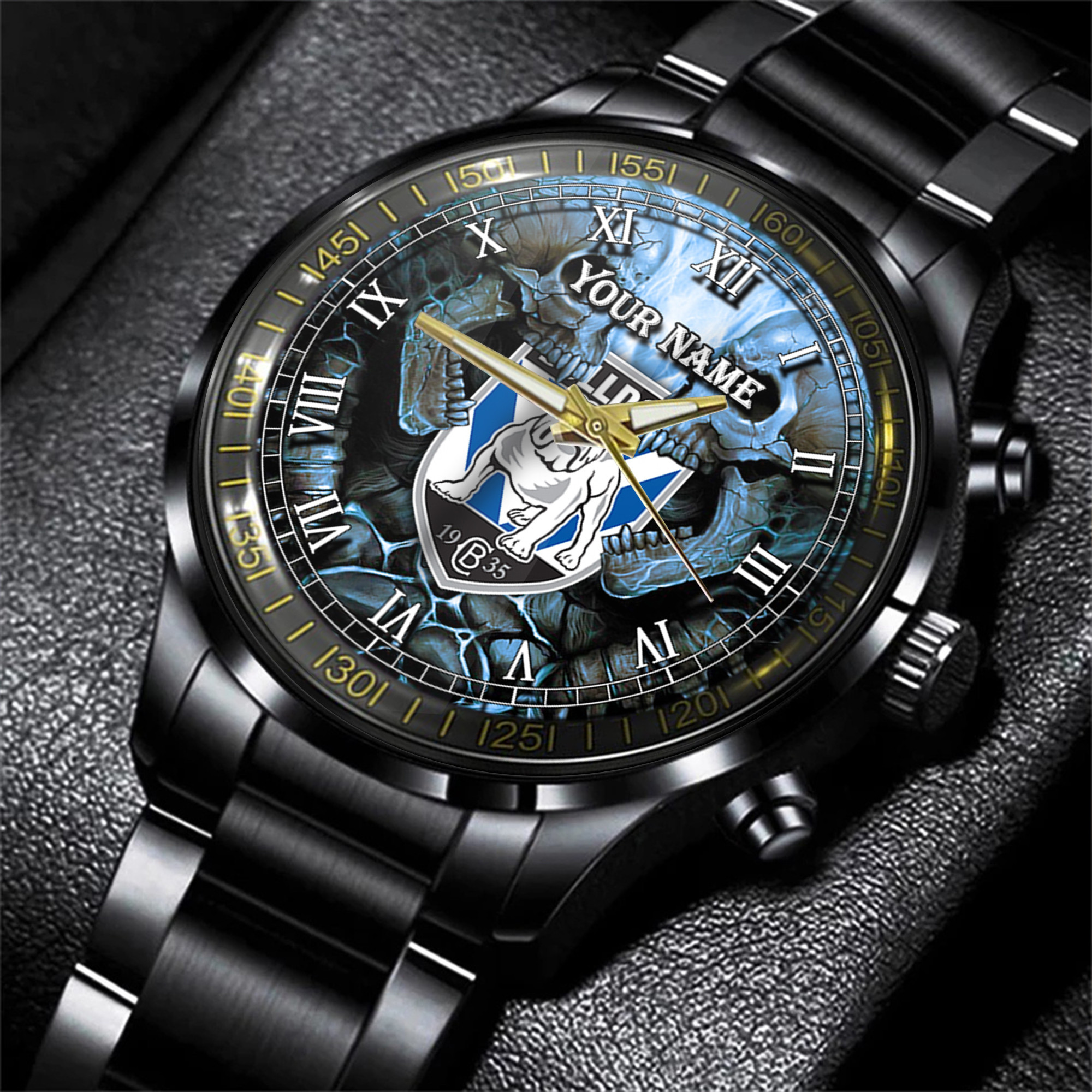 Goalzenith Canterbury Bankstown Bulldogs NRL Personalized Style 3D Men Hand Watch Gift For Fans
