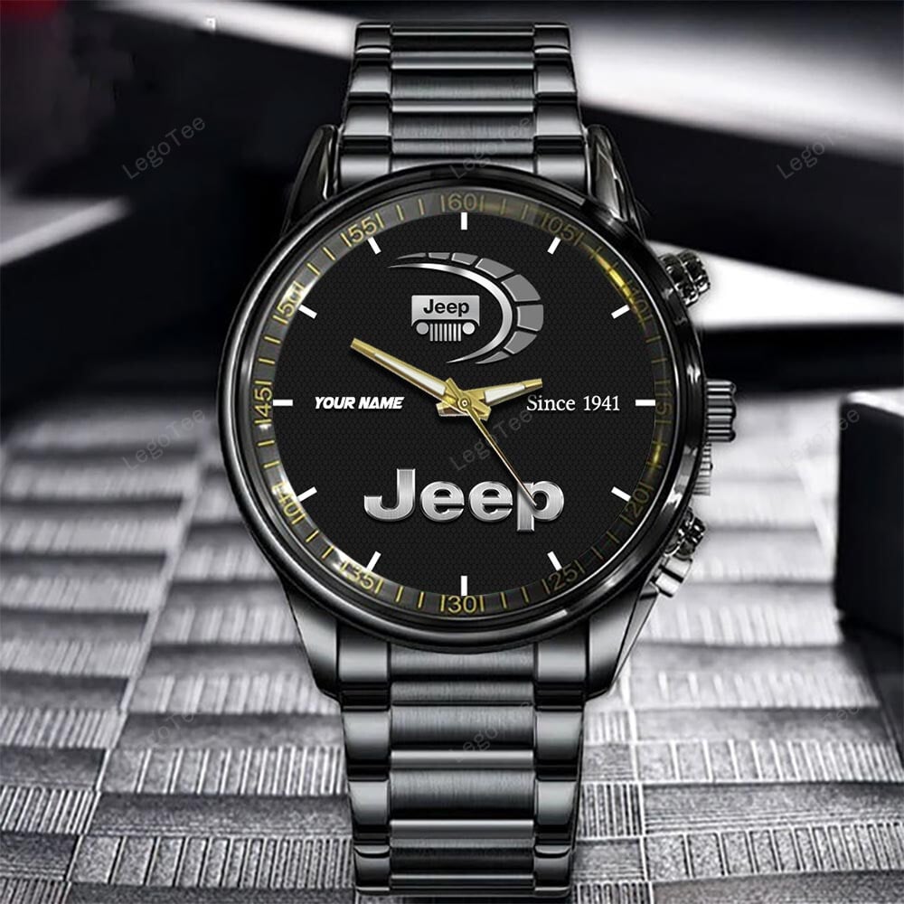Goalzenith Jeep New Personalized Black Hand Watch Gifts For Fans