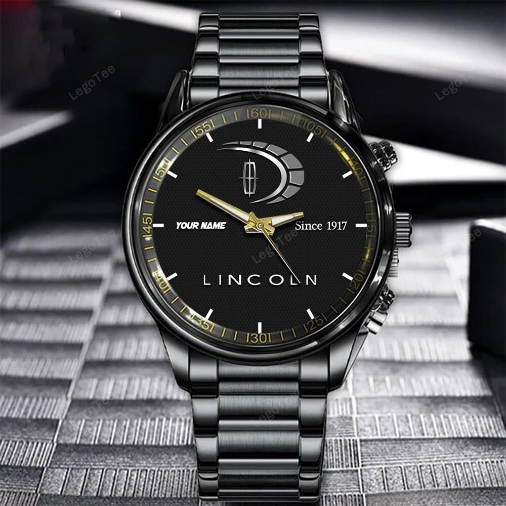 Goalzenith Lincoln New Personalized Black Hand Watch Gifts For Fans