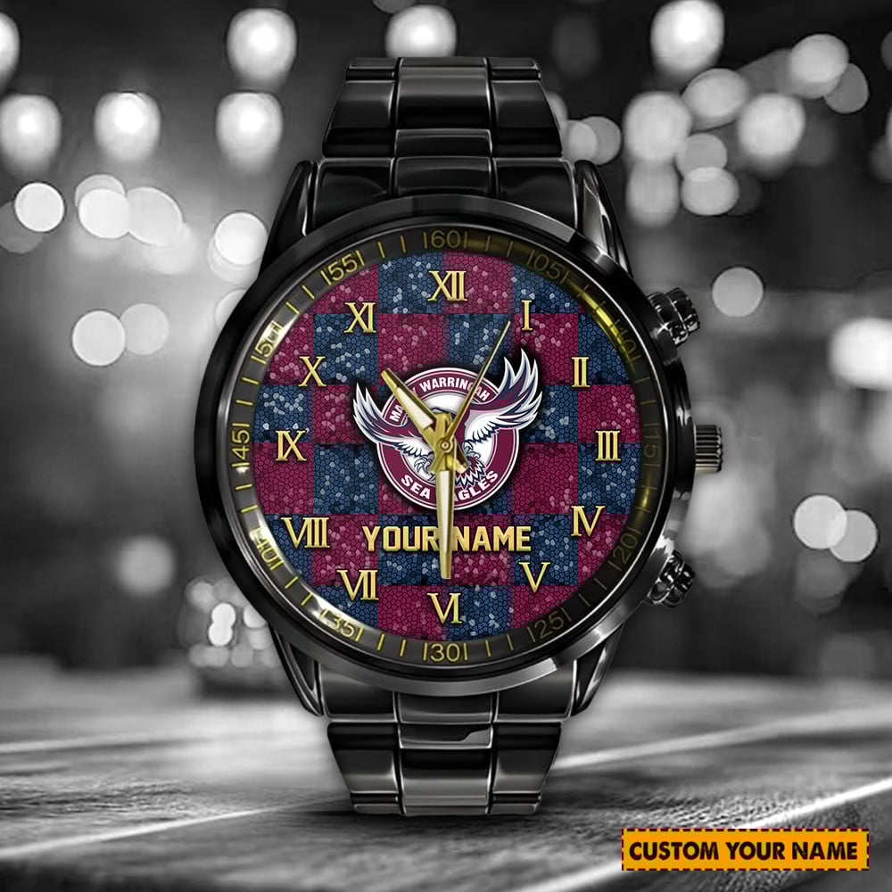 Goalzenith Manly Warringah Sea Eagles NRL Customized Hand Watch For Fan