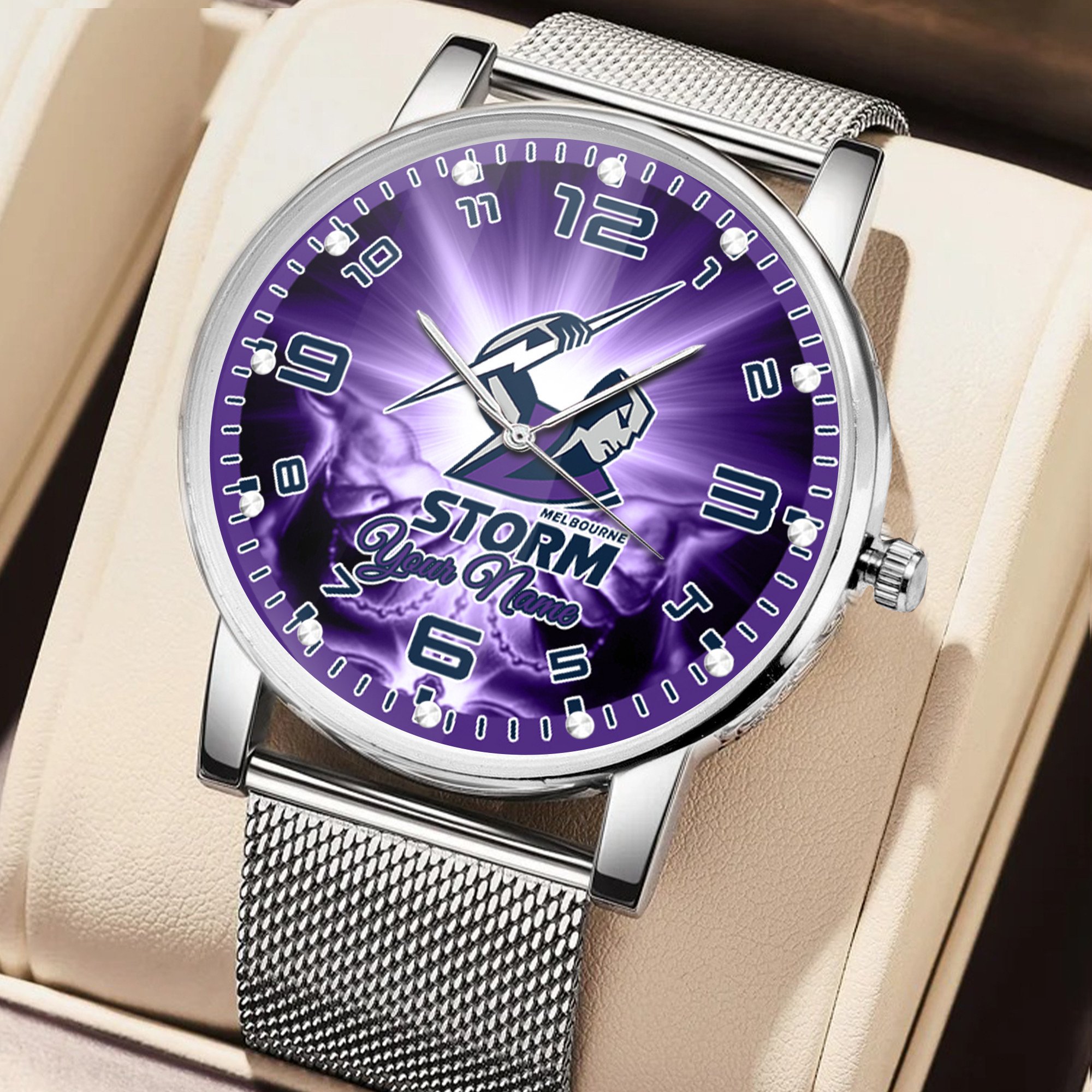 Goalzenith Melbourne Storm NRL 3D Women Hand Watch Personalized Gift For Fans