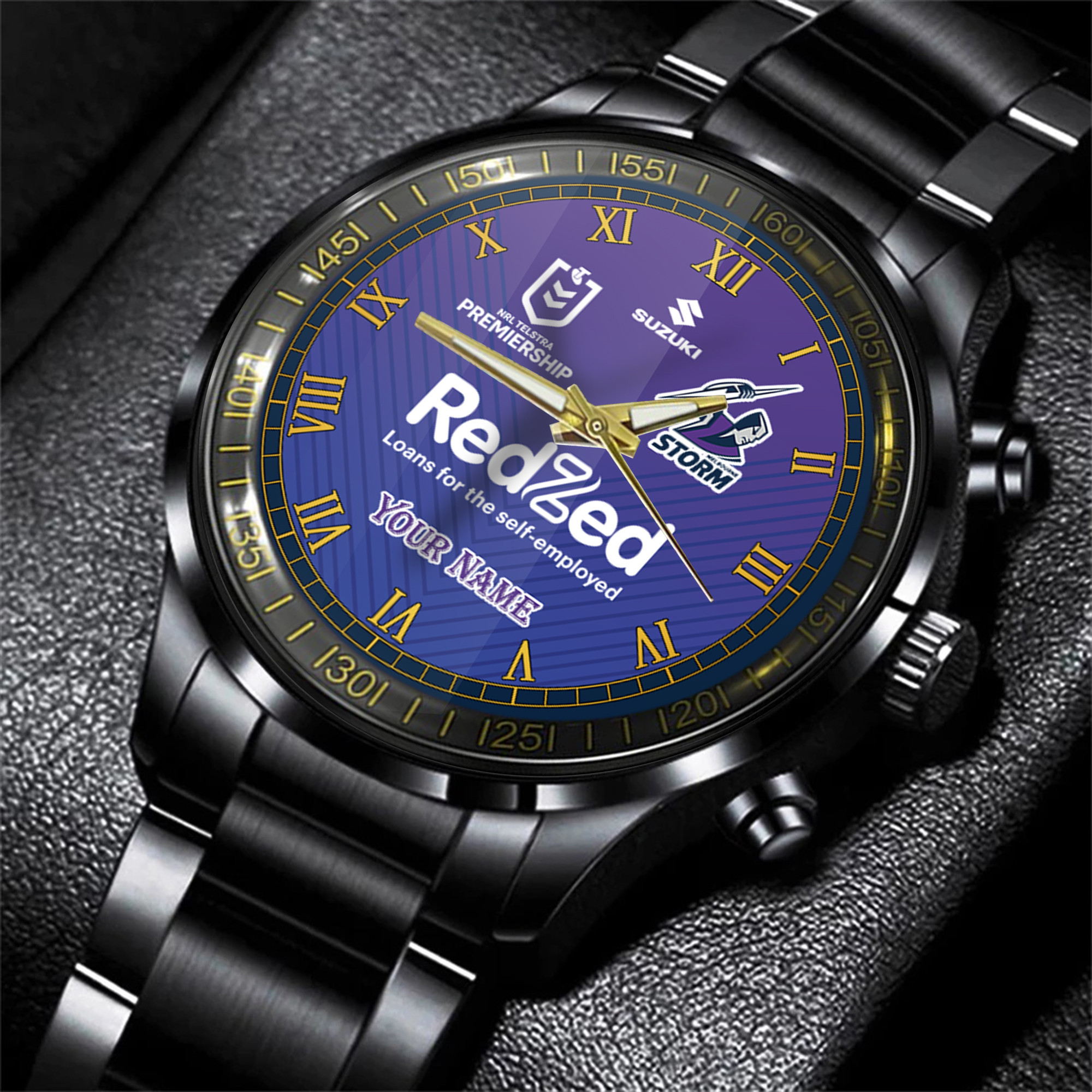 Goalzenith Melbourne Storm NRL Personalized Style 3D Men Hand Watch Gift For Fans