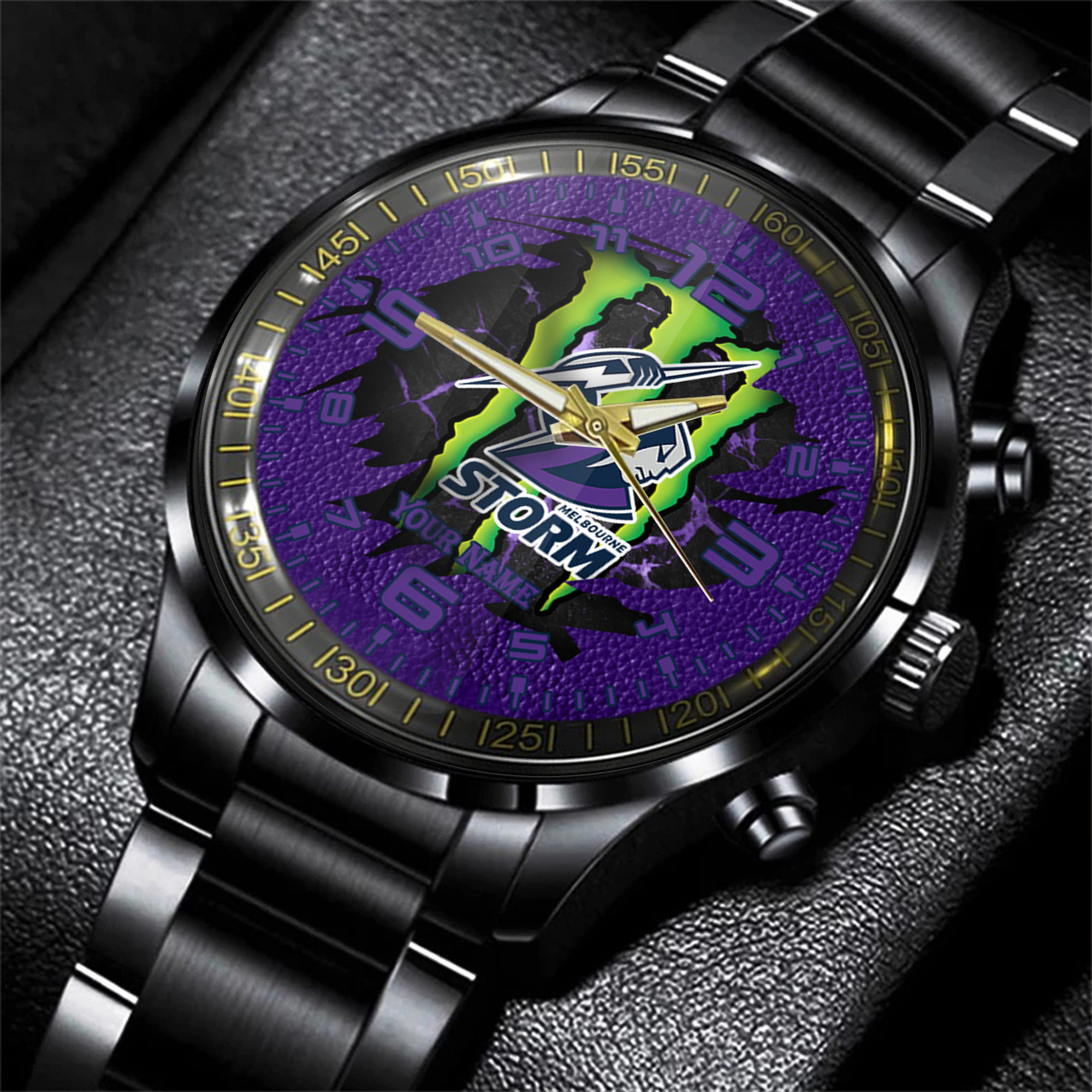 Goalzenith Melbourne Storm NRL Personalized Style 3D Men Hand Watch Gift For Fans