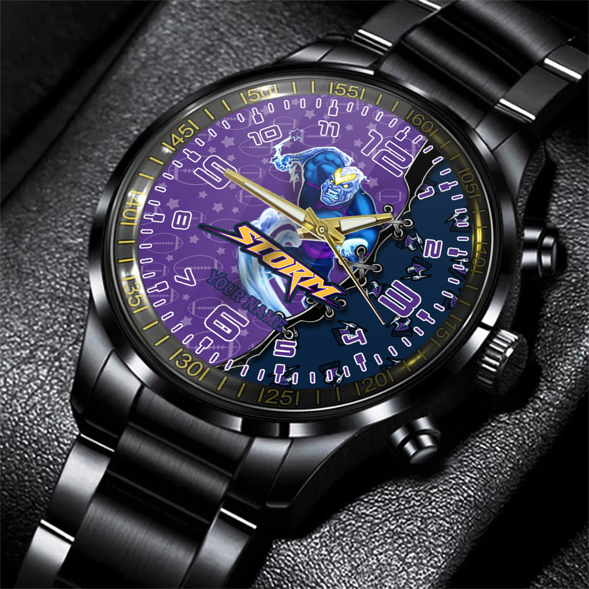 Goalzenith Melbourne Storm NRL Personalized Style 3D Men Hand Watch Gift For Fans