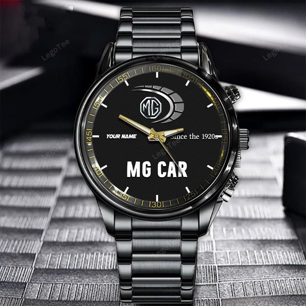 Goalzenith MG New Personalized Black Hand Watch Gifts For Fans