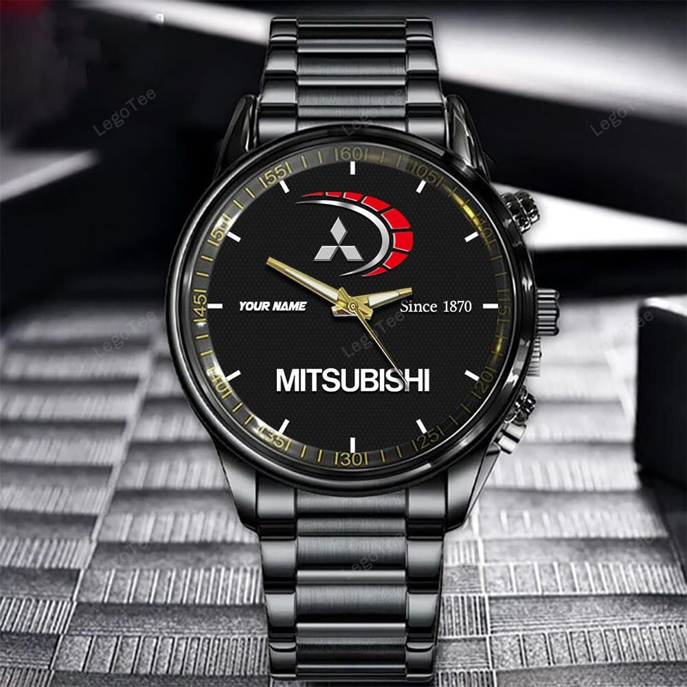 Goalzenith Mitsubishi New Personalized Black Hand Watch Gifts For Fans