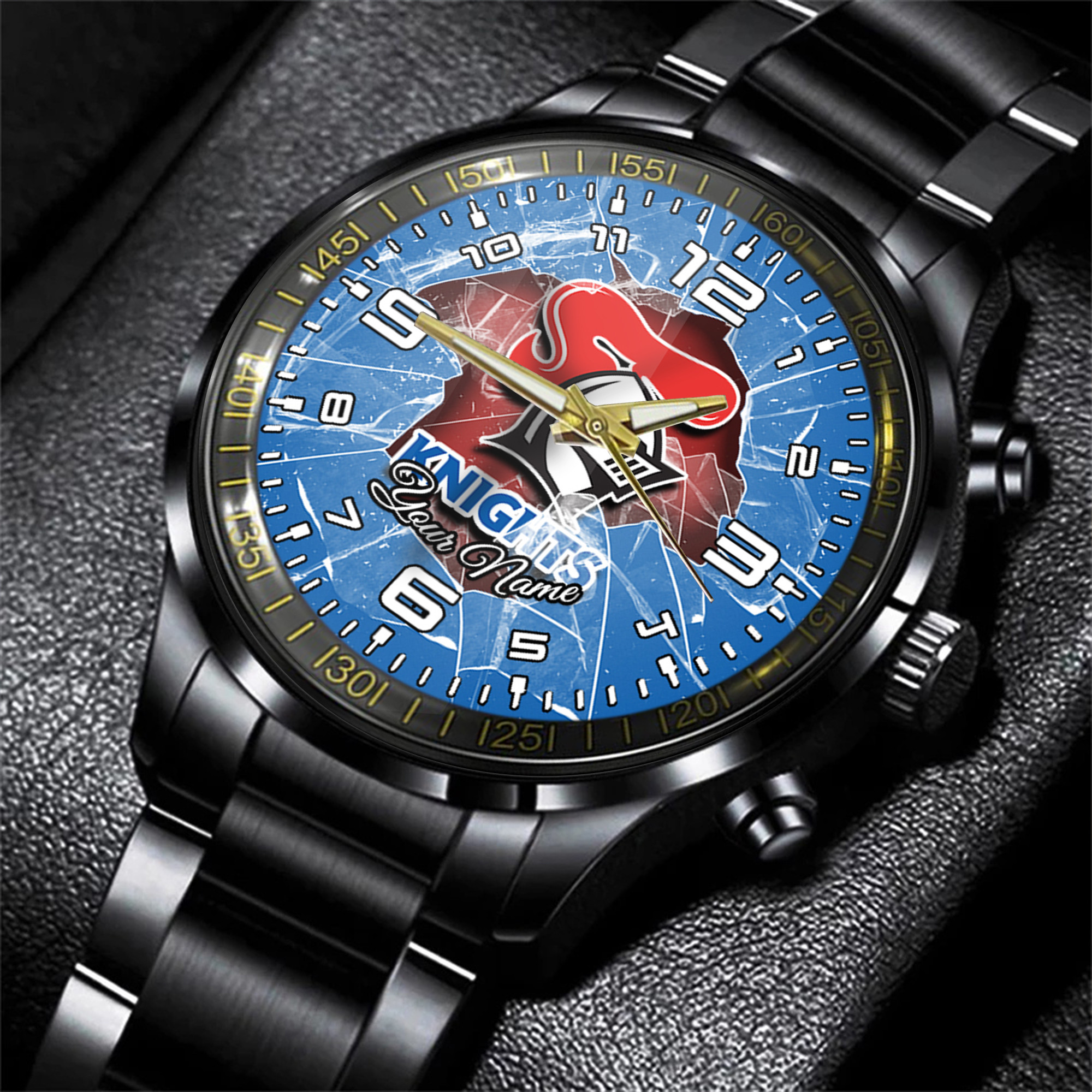 Goalzenith Newcastle Knights NRL Personalized Style 3D Men Hand Watch Gift For Fans