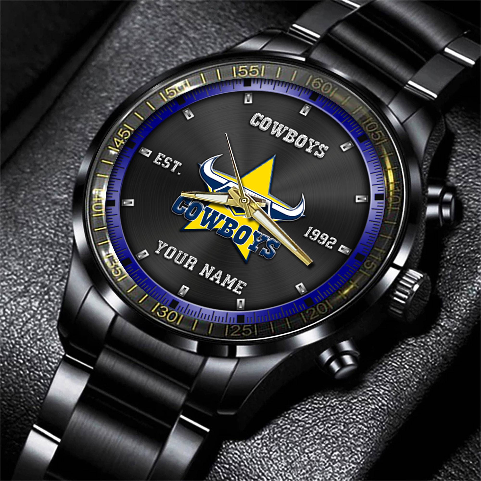 Goalzenith North Queensland Cowboys NRL Personalized Sport Black Fashion Watch Gifts For Fans