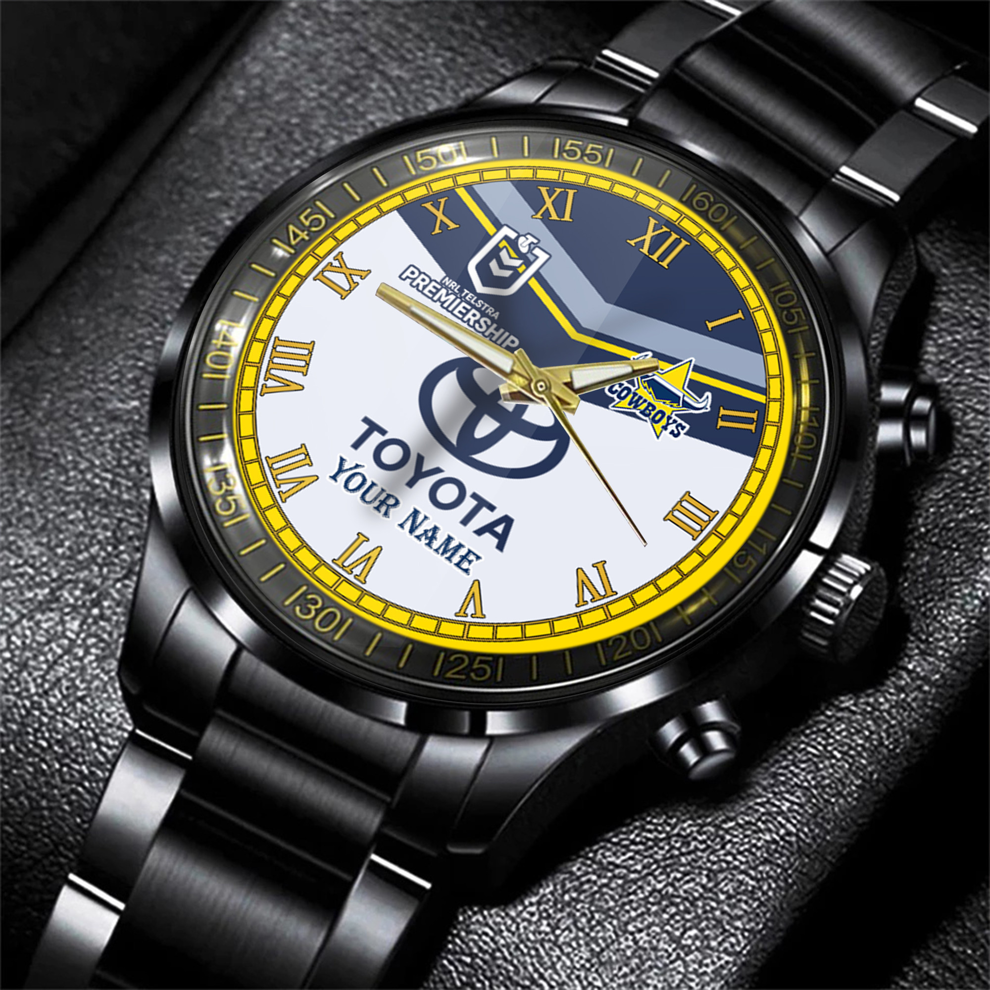 Goalzenith North Queensland Cowboys NRL Personalized Style 3D Men Hand Watch Gift For Fans