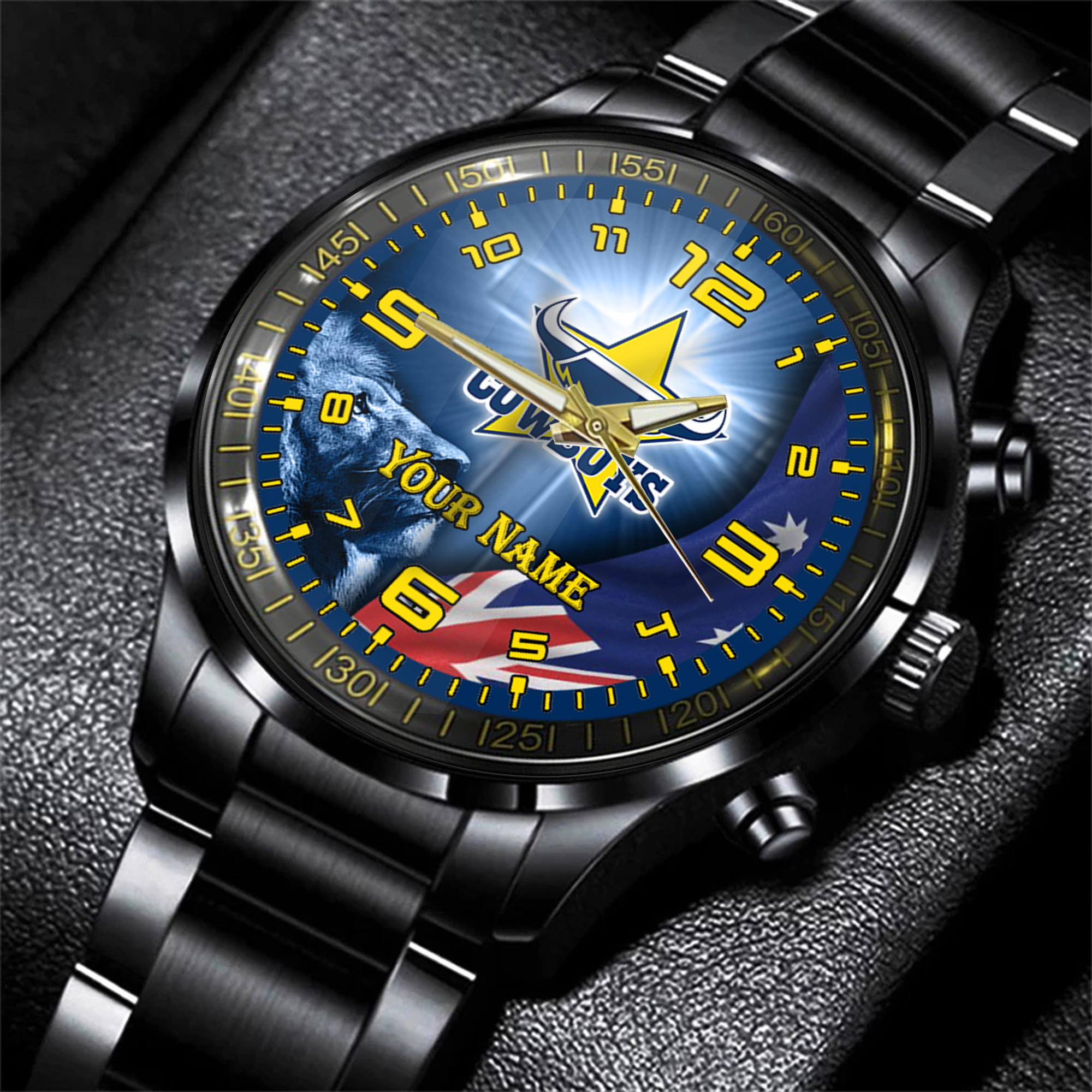 Goalzenith North Queensland Cowboys NRL Personalized Style 3D Men Hand Watch Gift For Fans
