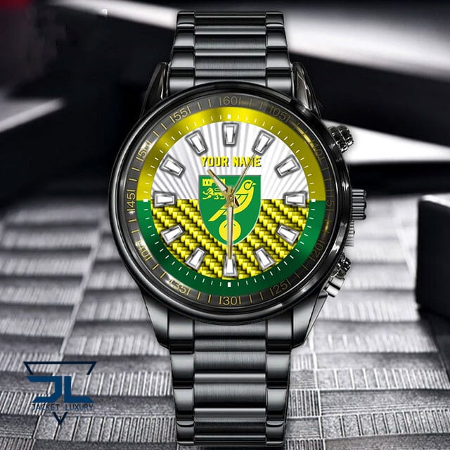 Goalzenith Norwich City EFL New Custom Name Hand Watch Gifts For Fans