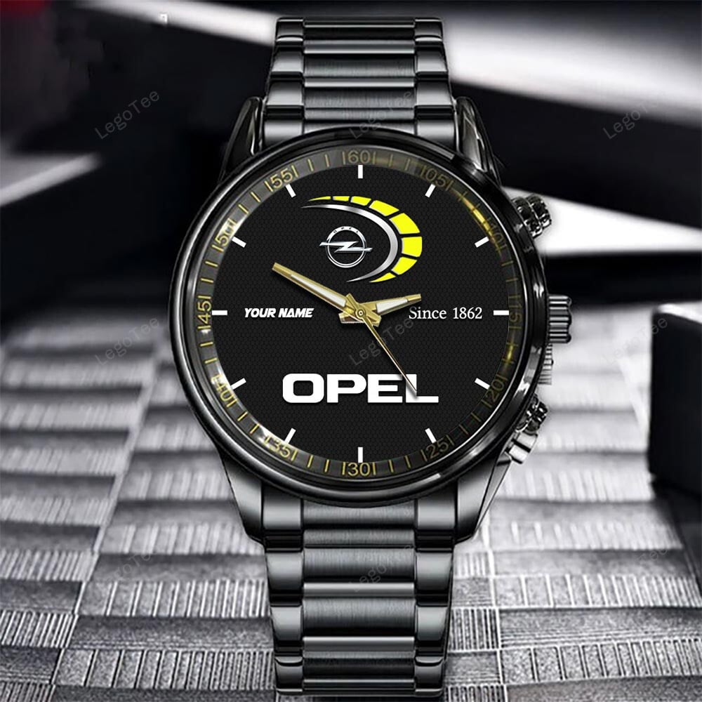 Goalzenith Opel New Personalized Black Hand Watch Gifts For Fans