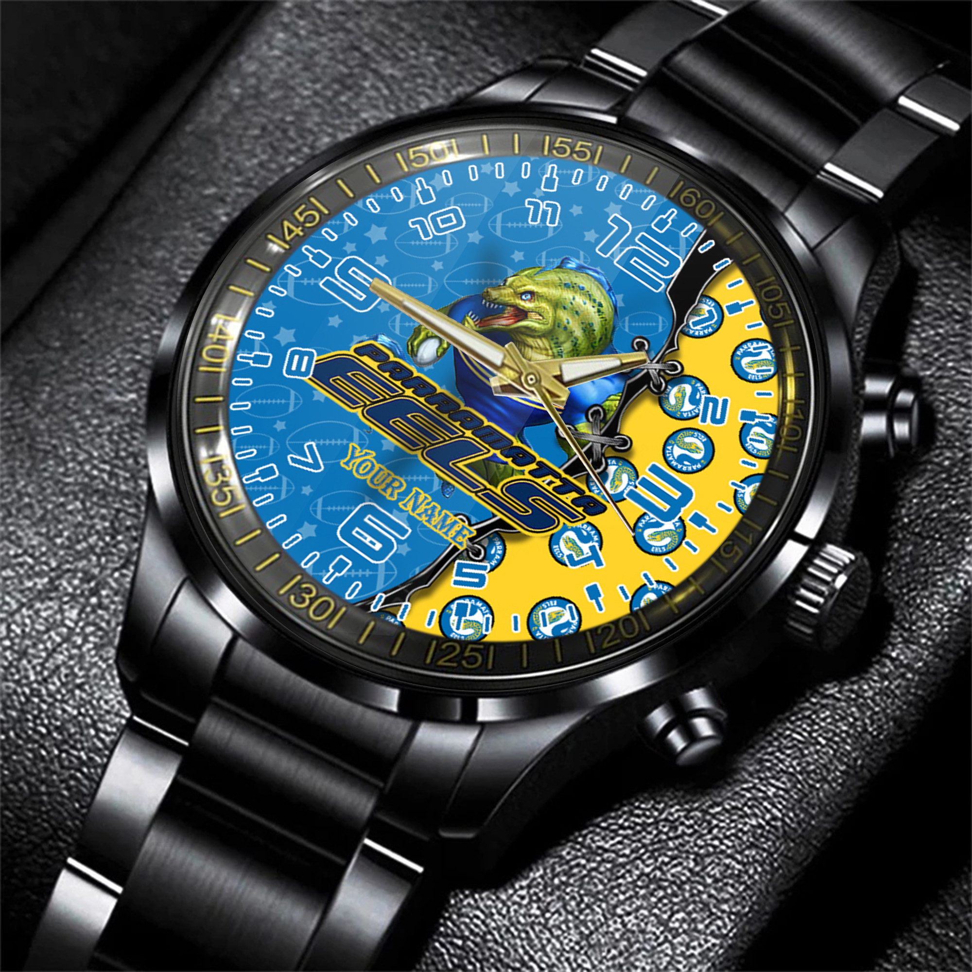 Goalzenith Parramatta Eels NRL Personalized Style 3D Men Hand Watch Gift For Fans