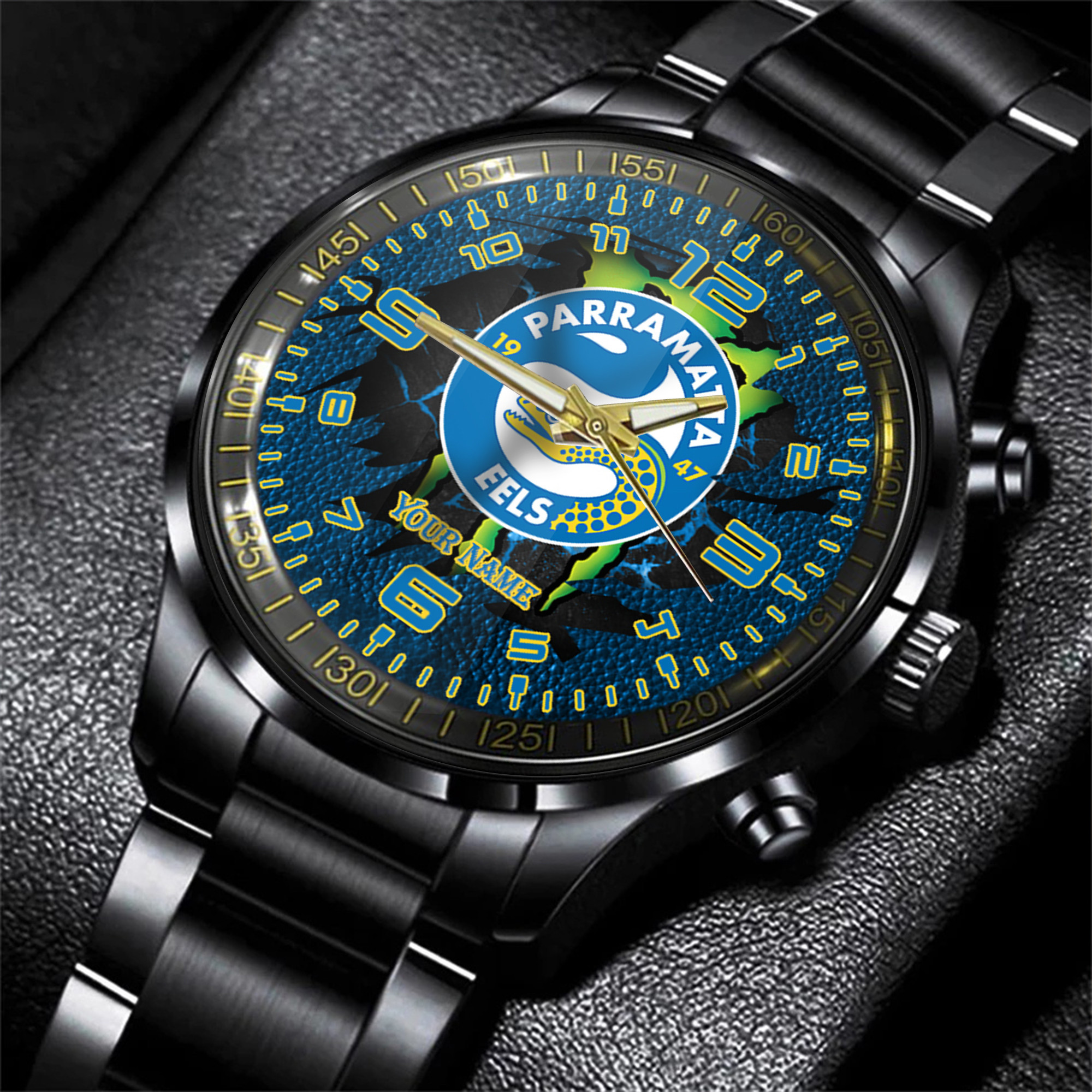 Goalzenith Parramatta Eels NRL Personalized Style 3D Men Hand Watch Gift For Fans