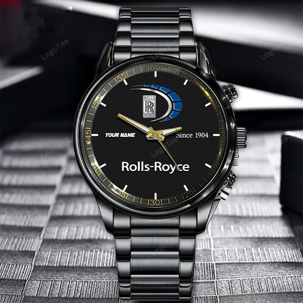 Goalzenith Rolls Royce New Personalized Black Hand Watch Gifts For Fans