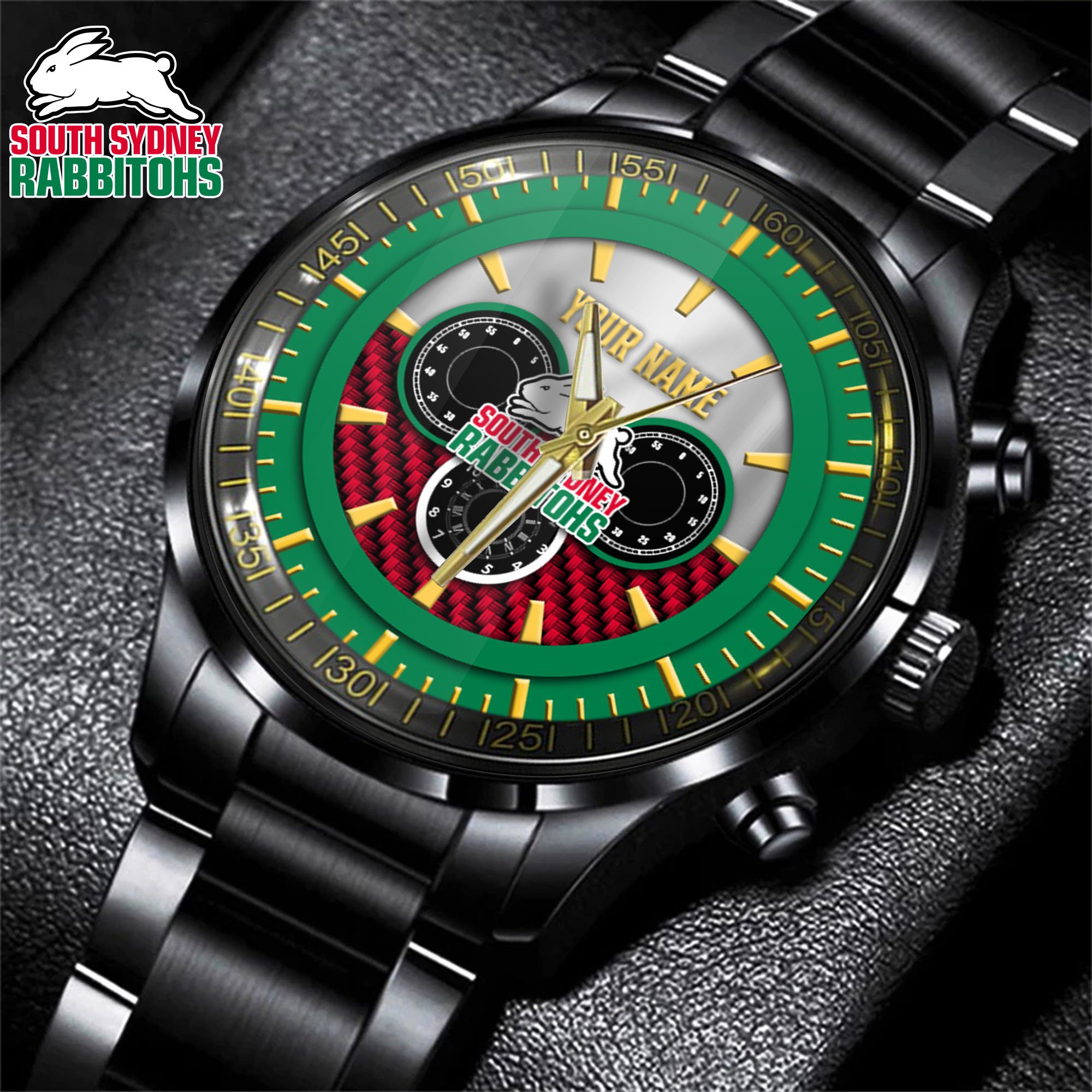 Goalzenith South Sydney Rabbitohs NRL New Custom Name Hand Watch Gifts For Fans