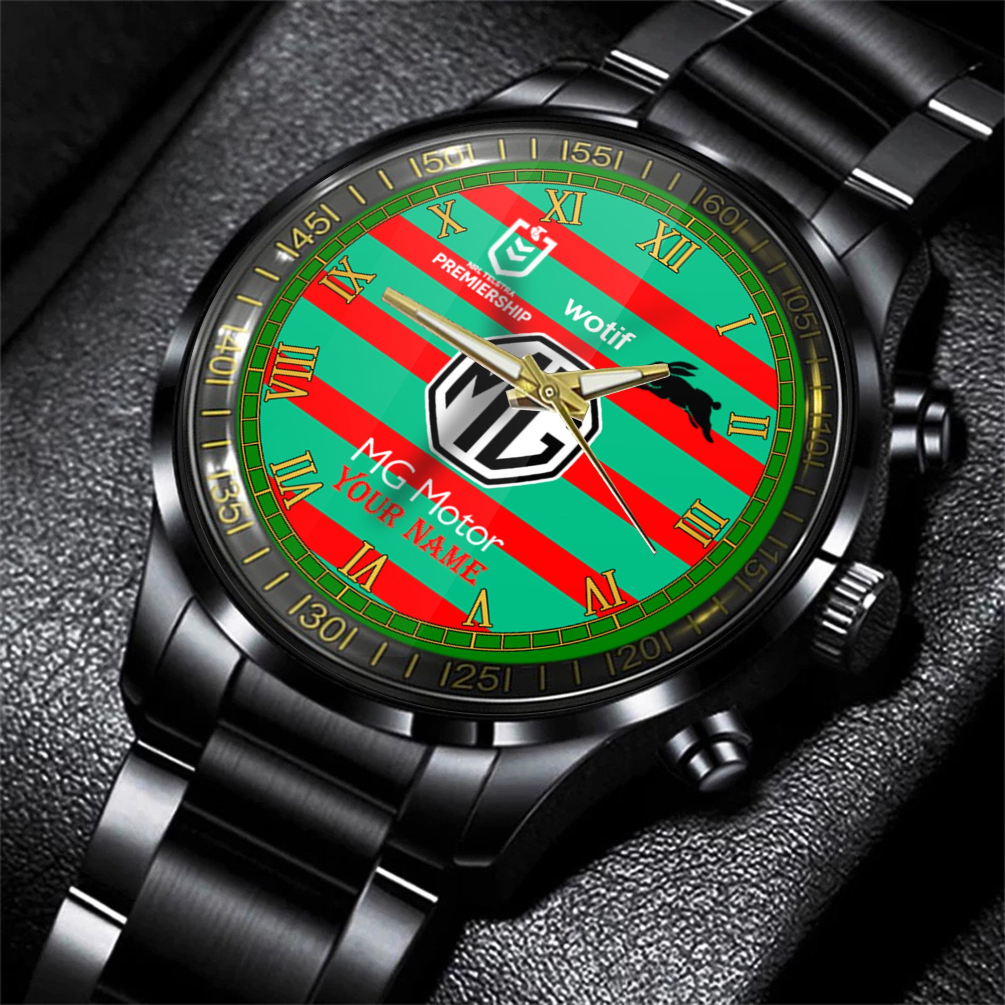Goalzenith South Sydney Rabbitohs NRL Personalized Style 3D Men Hand Watch Gift For Fans