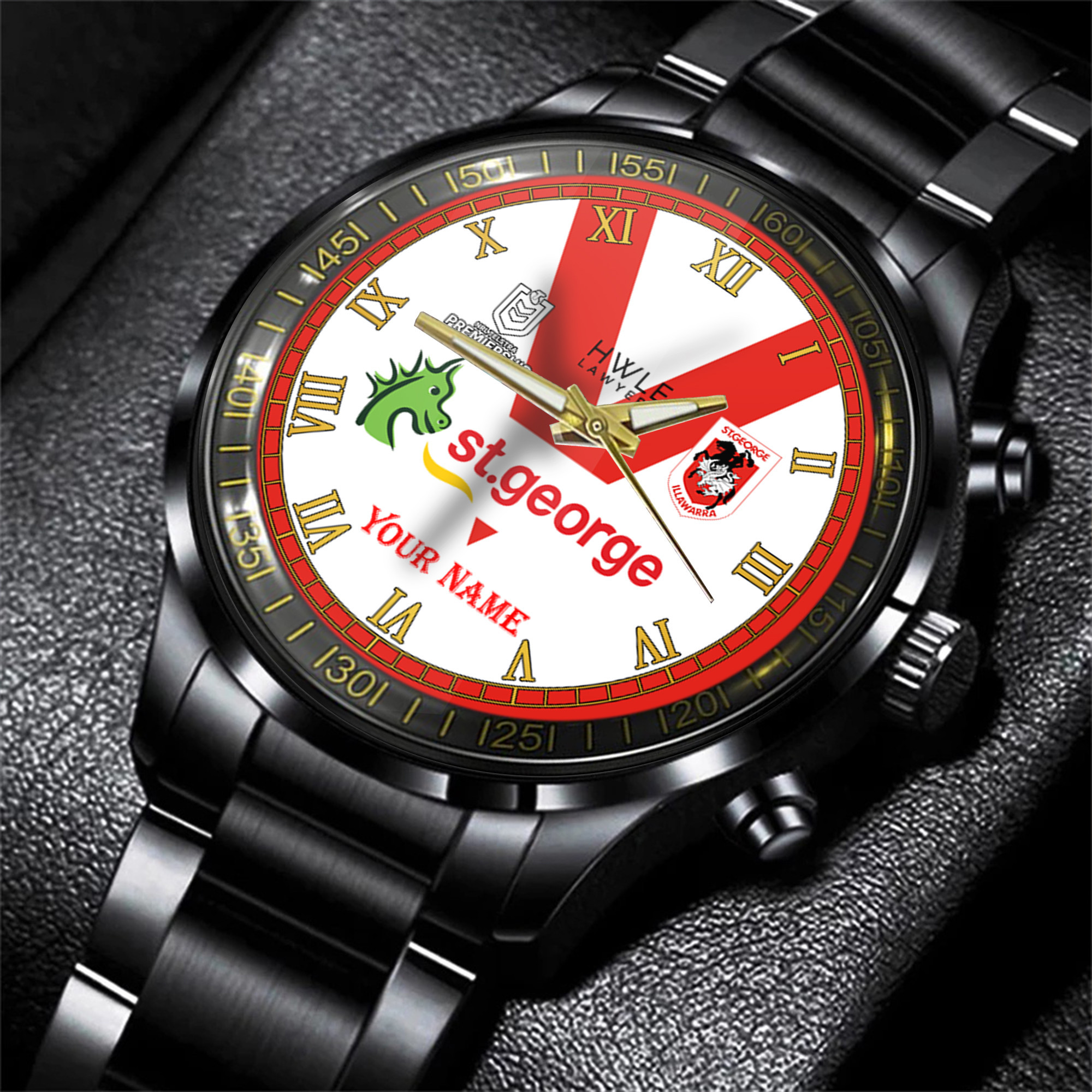 Goalzenith St George Illawarra Dragons NRL Personalized Style 3D Men Hand Watch Gift For Fans