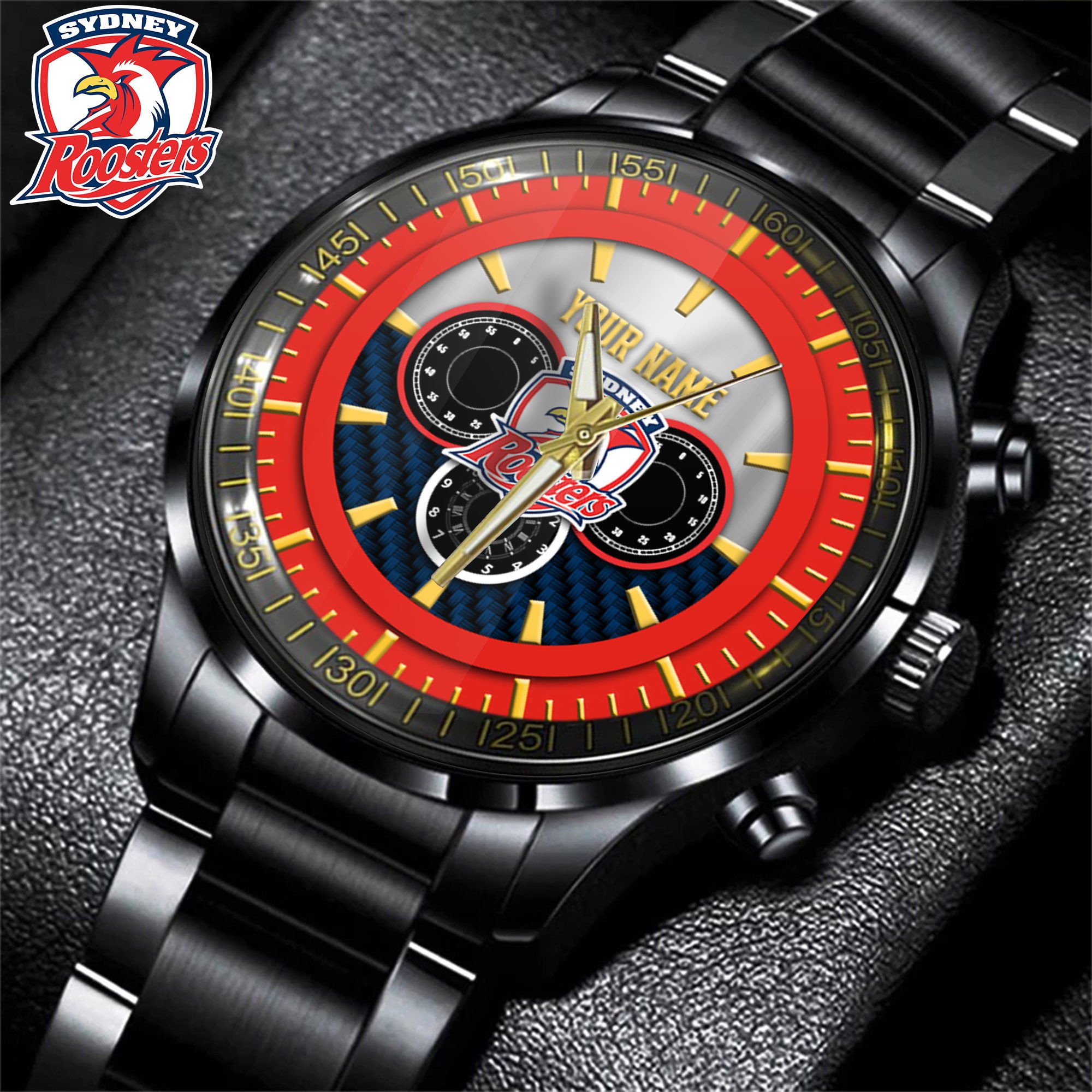 Goalzenith Sydney Roosters NRL New Custom Name Hand Watch Gifts For Fans