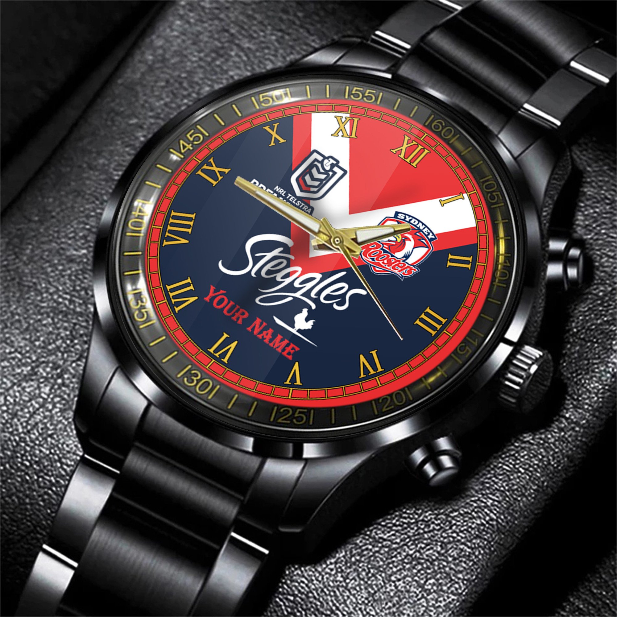Goalzenith Sydney Roosters NRL Personalized Style 3D Men Hand Watch Gift For Fans