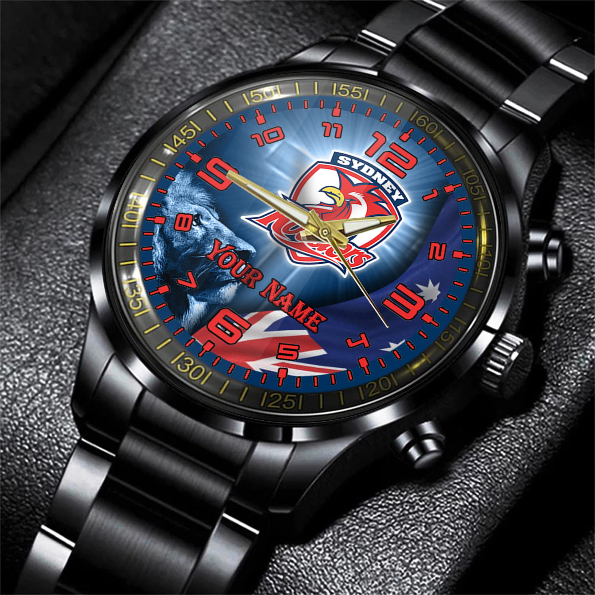 Goalzenith Sydney Roosters NRL Personalized Style 3D Men Hand Watch Gift For Fans