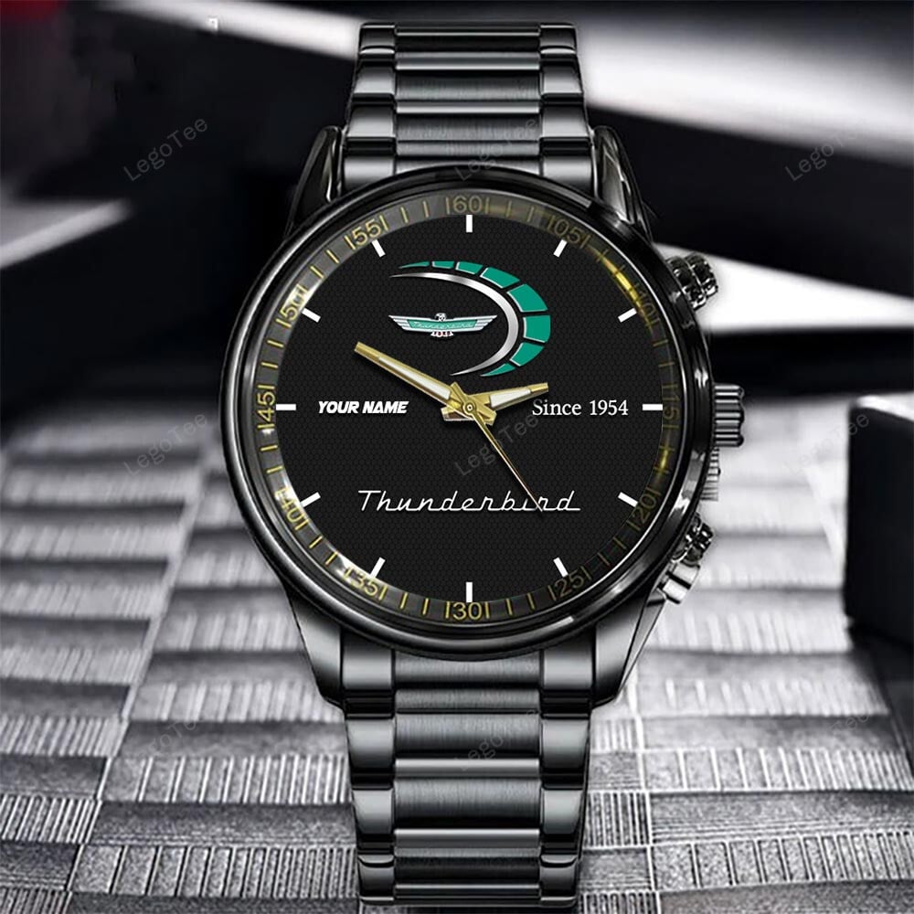 Goalzenith Thunderbird New Personalized Black Hand Watch Gifts For Fans