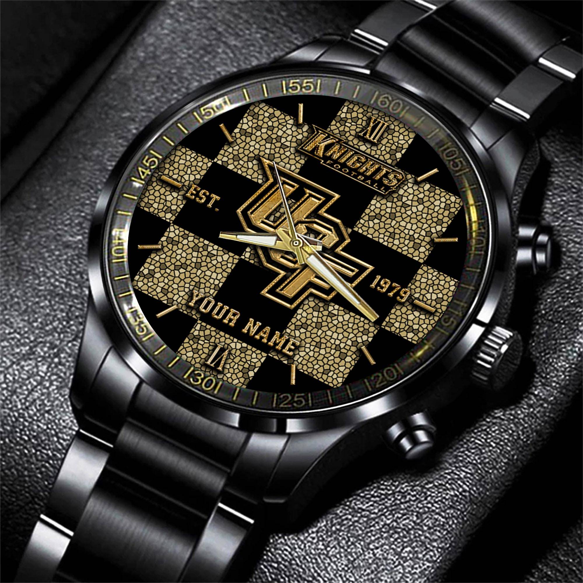 Goalzenith UCF Knights NCAA Personalized Black New Hand Watch Gifts For Fans