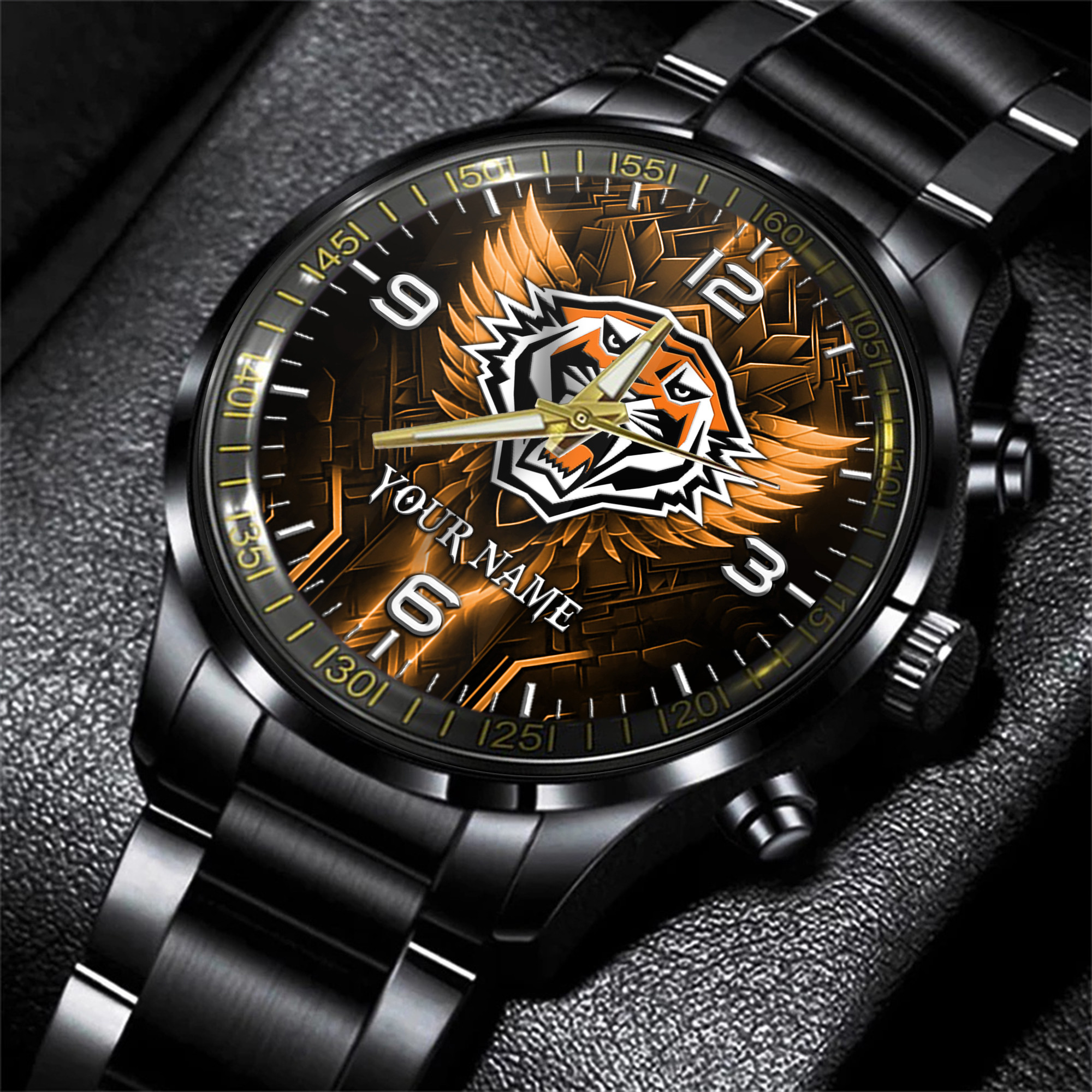 Goalzenith Wests Tigers NRL Personalized Black Hand Watch Gift For Fans