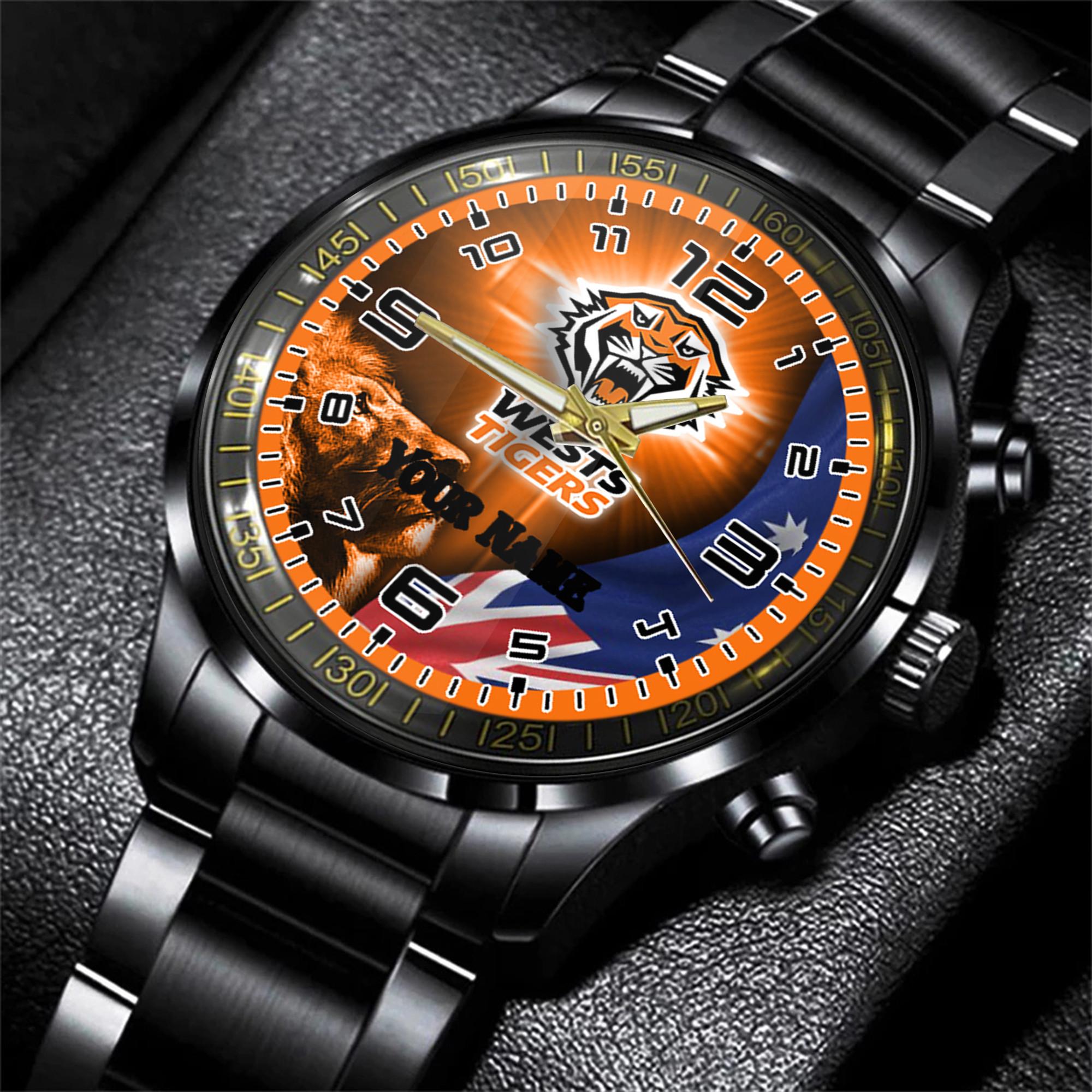 Goalzenith Wests Tigers NRL Personalized Style 3D Men Hand Watch Gift For Fans