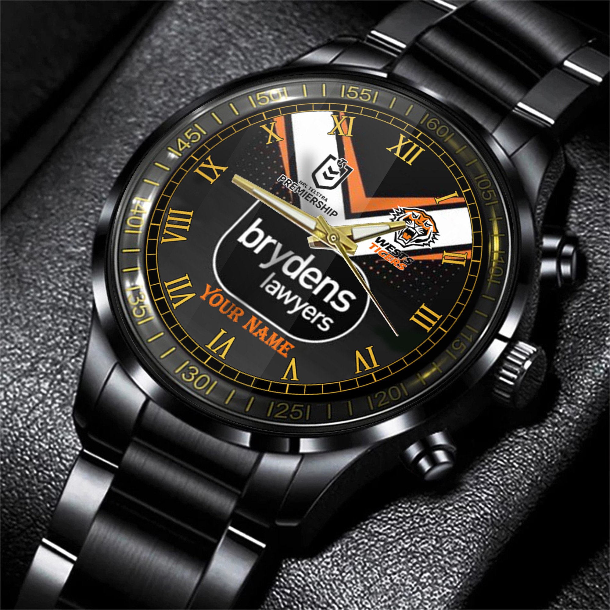 Goalzenith Wests Tigers NRL Personalized Style 3D Men Hand Watch Gift For Fans
