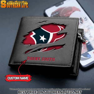 Goalzenith Houston Texans NFL Men's Leather Wallet Gift For Fan