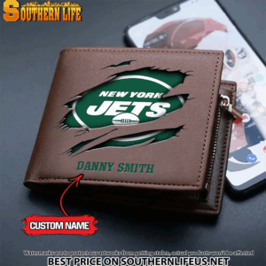Goalzenith New York Jets NFL Men's Leather Wallet Gift For Fan