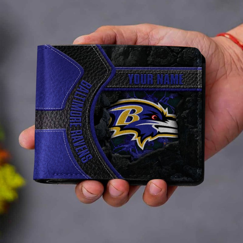 Goalzenith Baltimore Ravens NFL Men Folded Wallet Gift For Fans