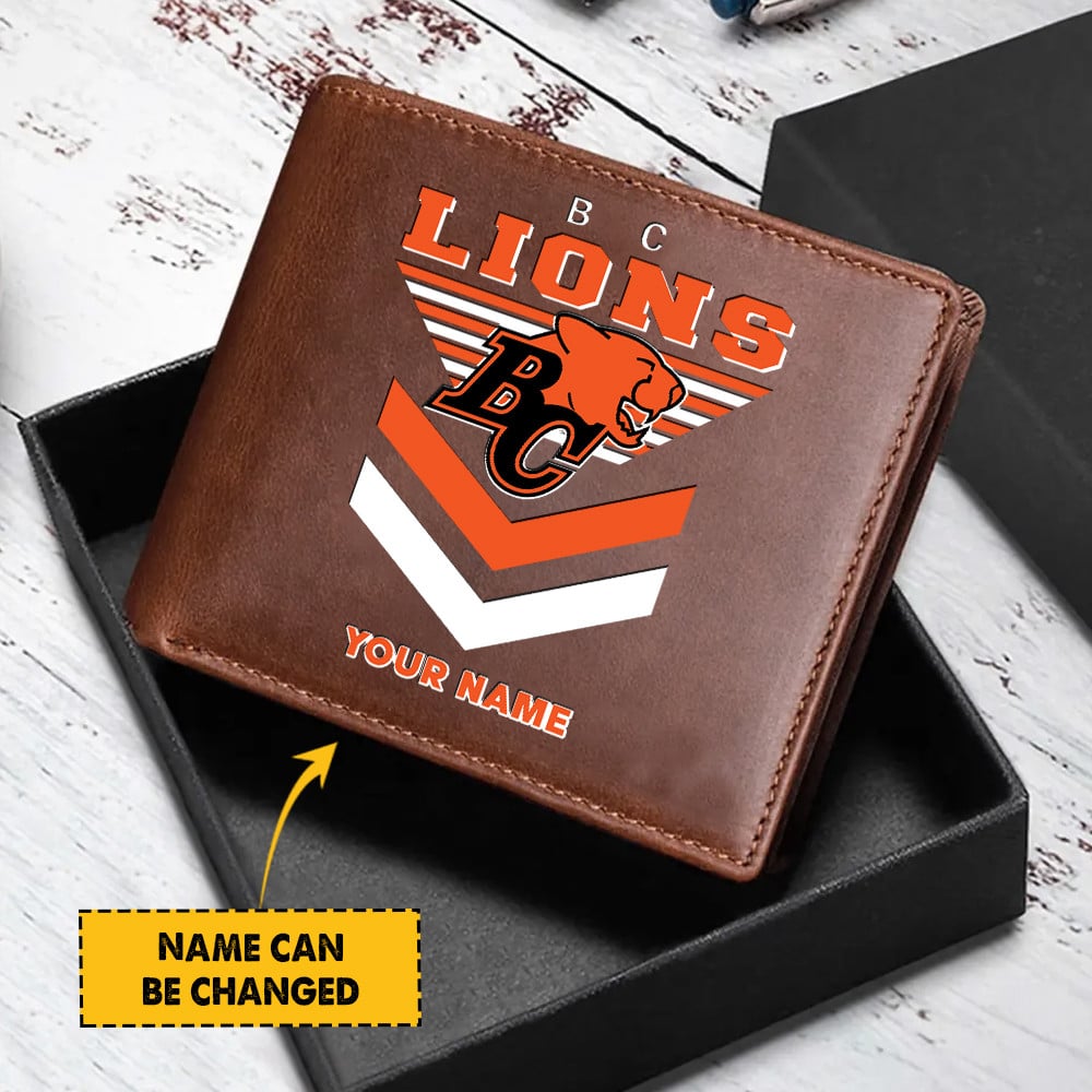 Goalzenith BC Lions CFL New Special Folded Wallet Custom Name Gifts For Fan