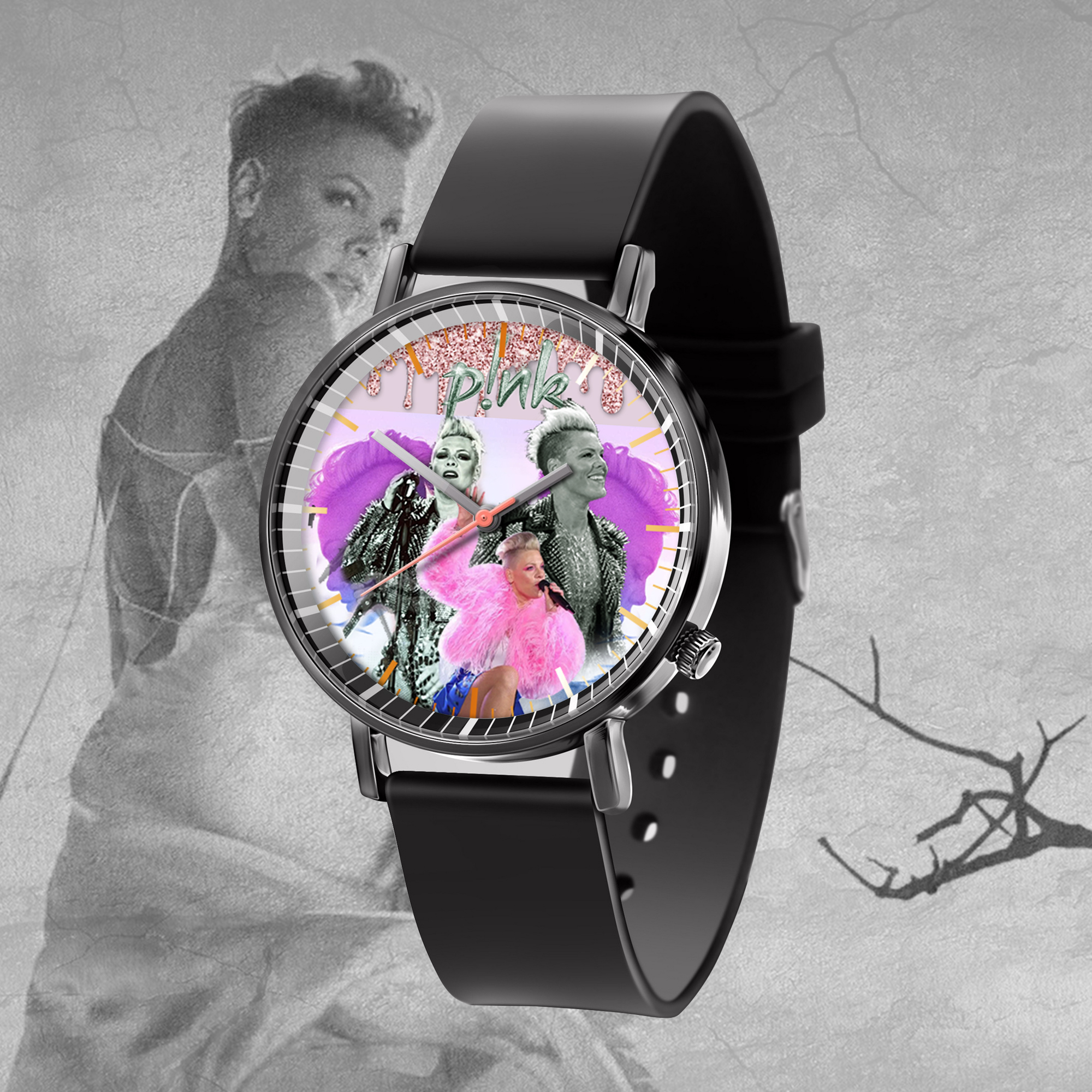 Goalzenith Bruce Springsteen Music Black Leather Watch Gift For Fan