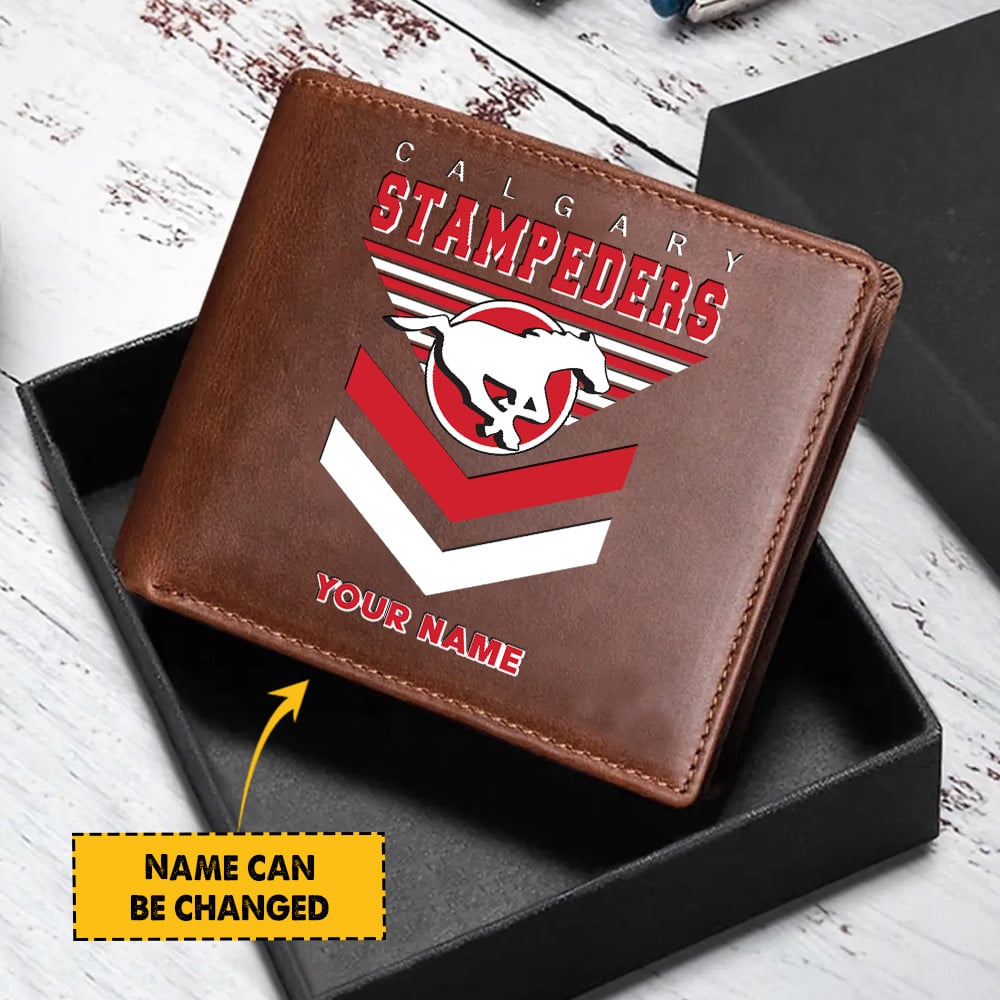 Goalzenith Calgary Stampeders CFL New Special Folded Wallet Custom Name Gifts For Fan