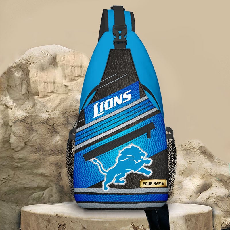 Goalzenith Detroit Lions NFL New Style Sling Bag Custom Name Gift For Fan