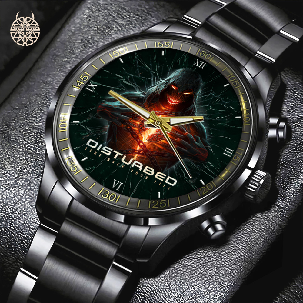 Goalzenith Disturbed Music Black Stainless Steel Watch Gift For Fan