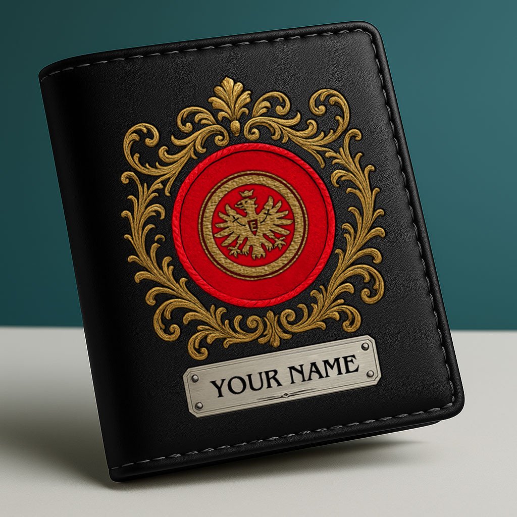 Goalzenith Eintracht Frankfurt Bundesliga Leather Vertical Wallet Gift For Fan