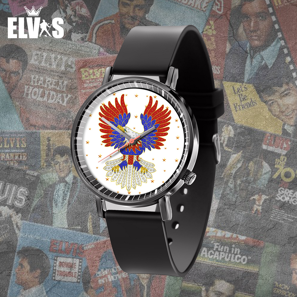 Goalzenith Elvis Presley Music Black Stainless Steel Watch Gift For Fan