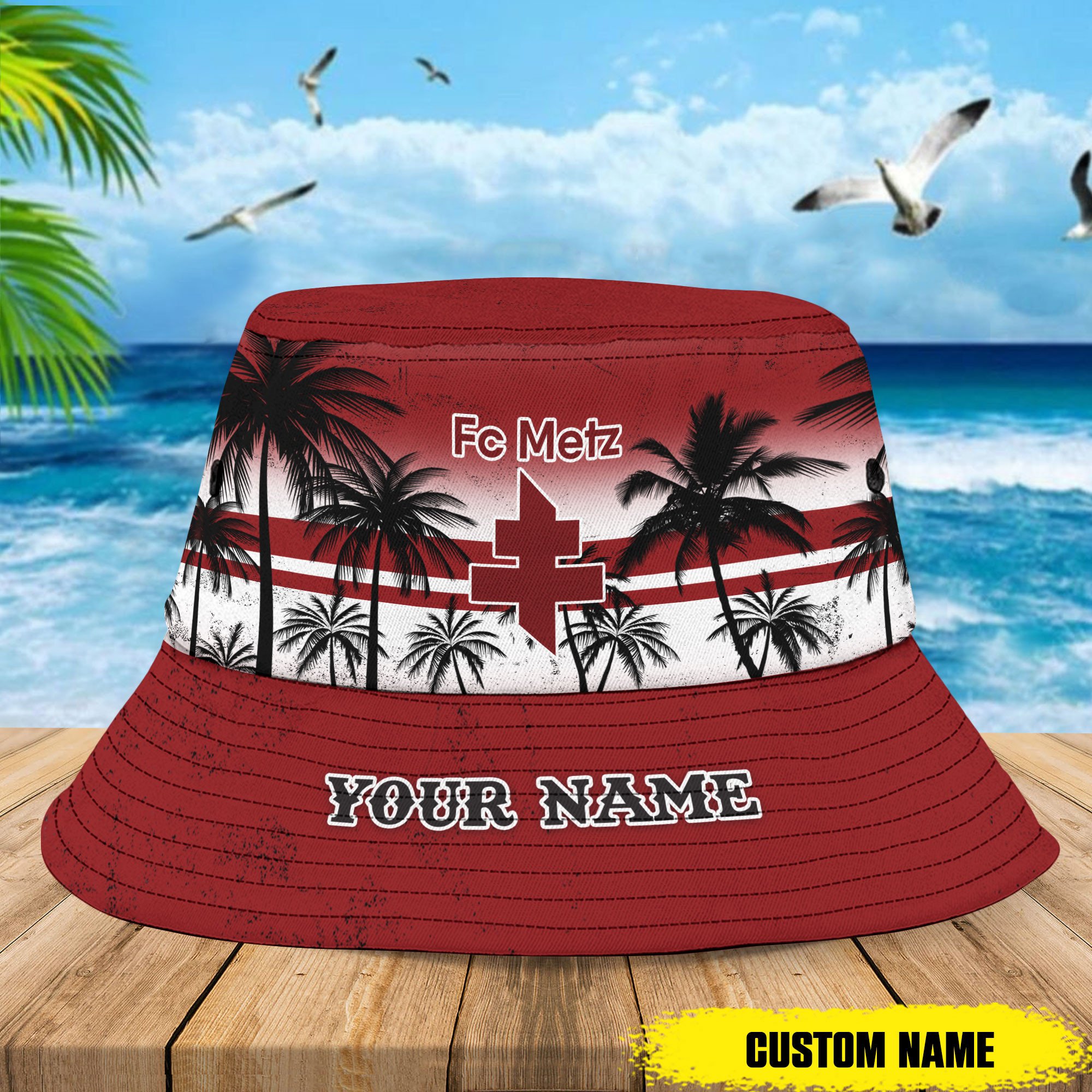 Goalzenith FC Metz Ligue 1 Personalized Bucket Hat Gift For Fans