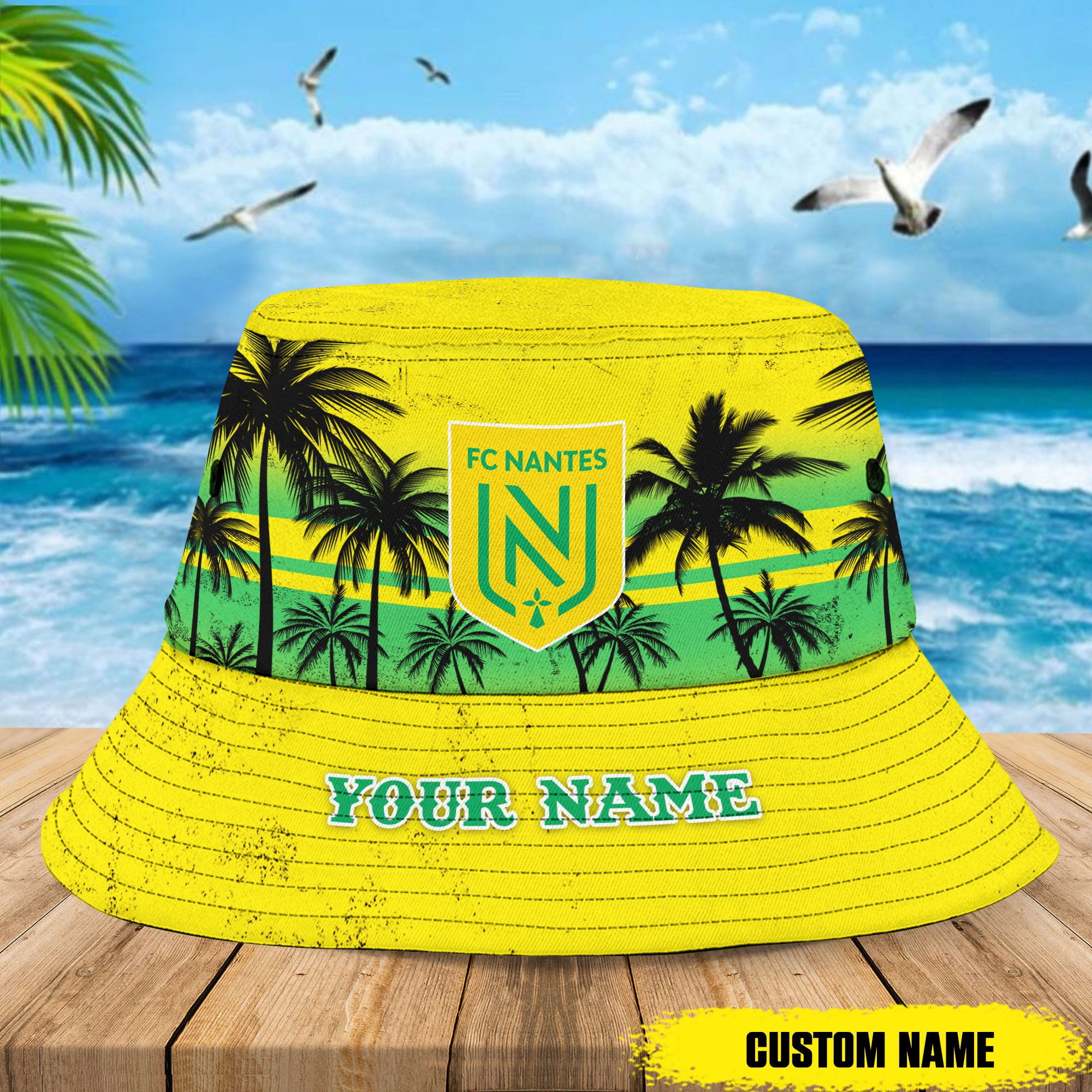 Goalzenith FC Nantes Ligue 1 Personalized Bucket Hat Gift For Fans