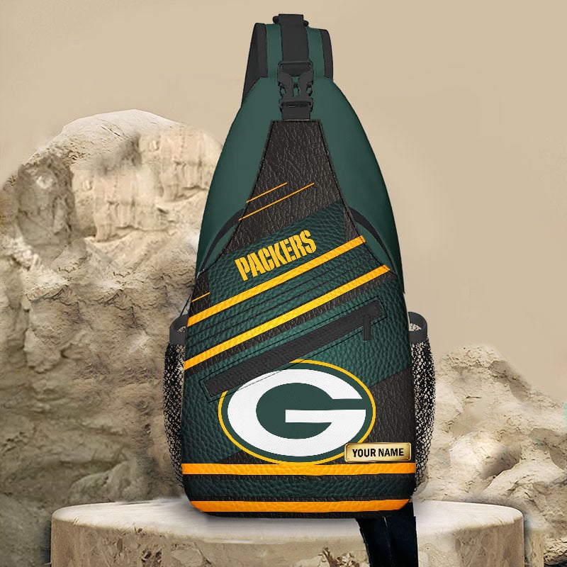 Goalzenith Green Bay Packers NFL New Style Sling Bag Custom Name Gift For Fan