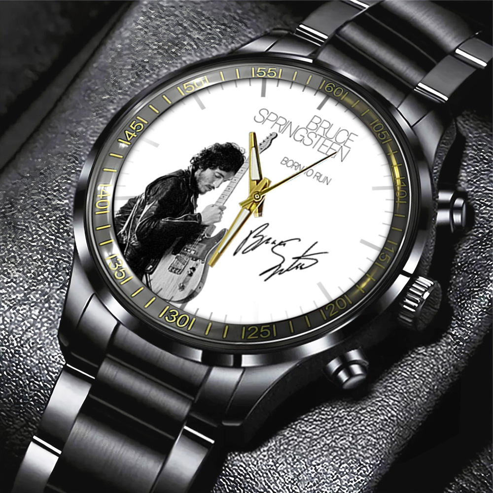 Goalzenith Kiss Band Music Black Stitched Leather Watch Gift For Fan