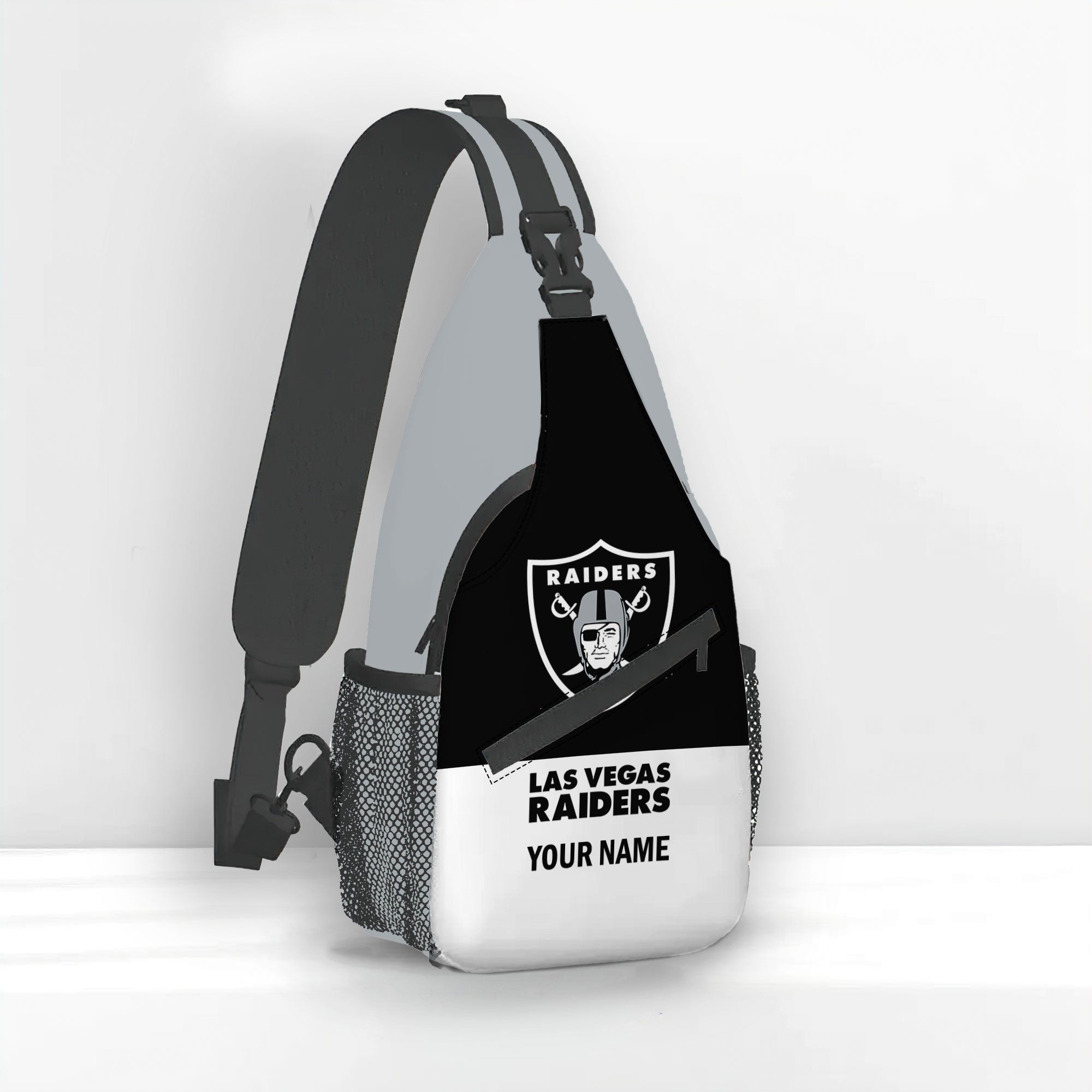 Goalzenith Las Vegas Raiders NFL Personalized Sling Bag Gift For Fan