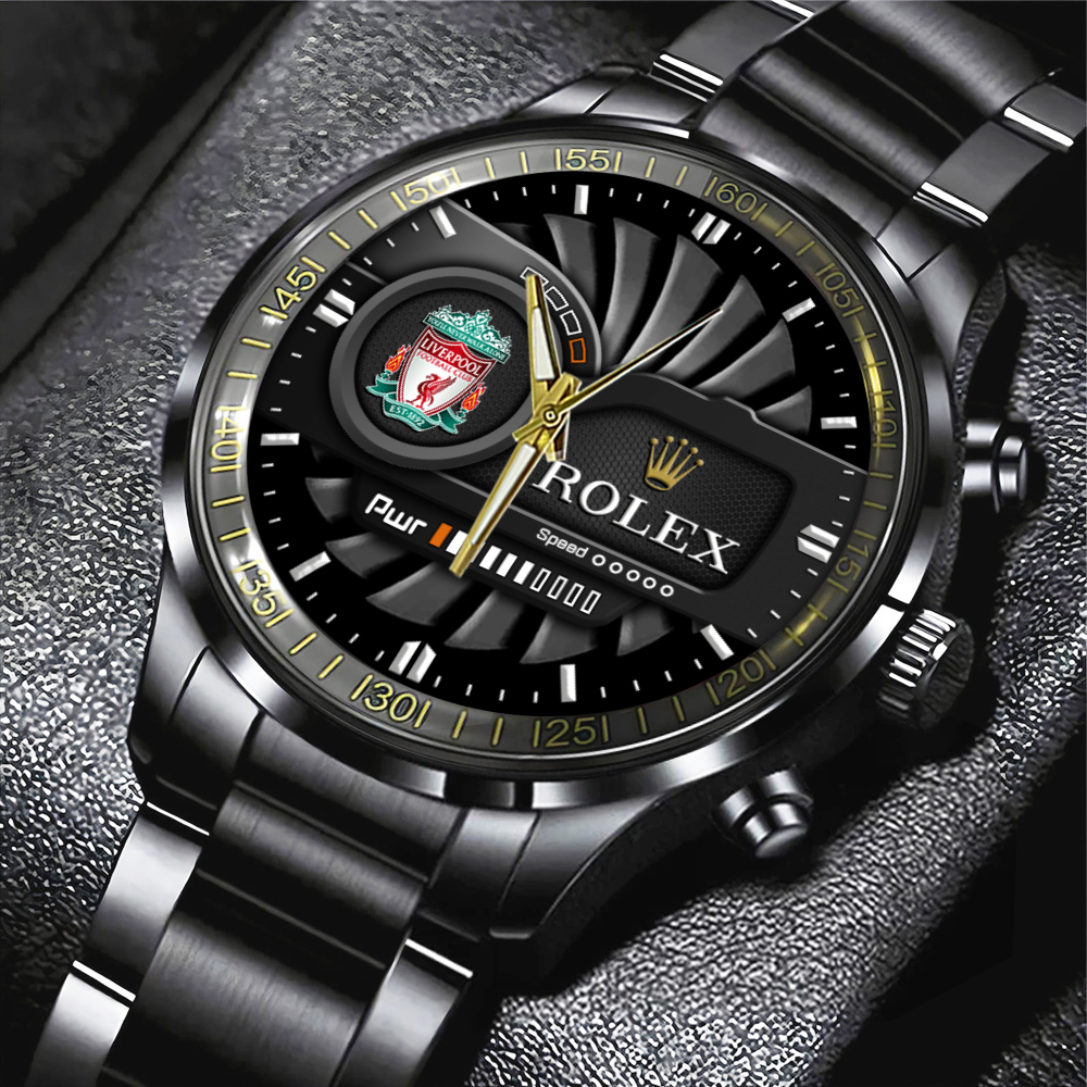 Goalzenith Liverpool FC EPL x Rolex Black Stainless Steel Watch Gift For Fan