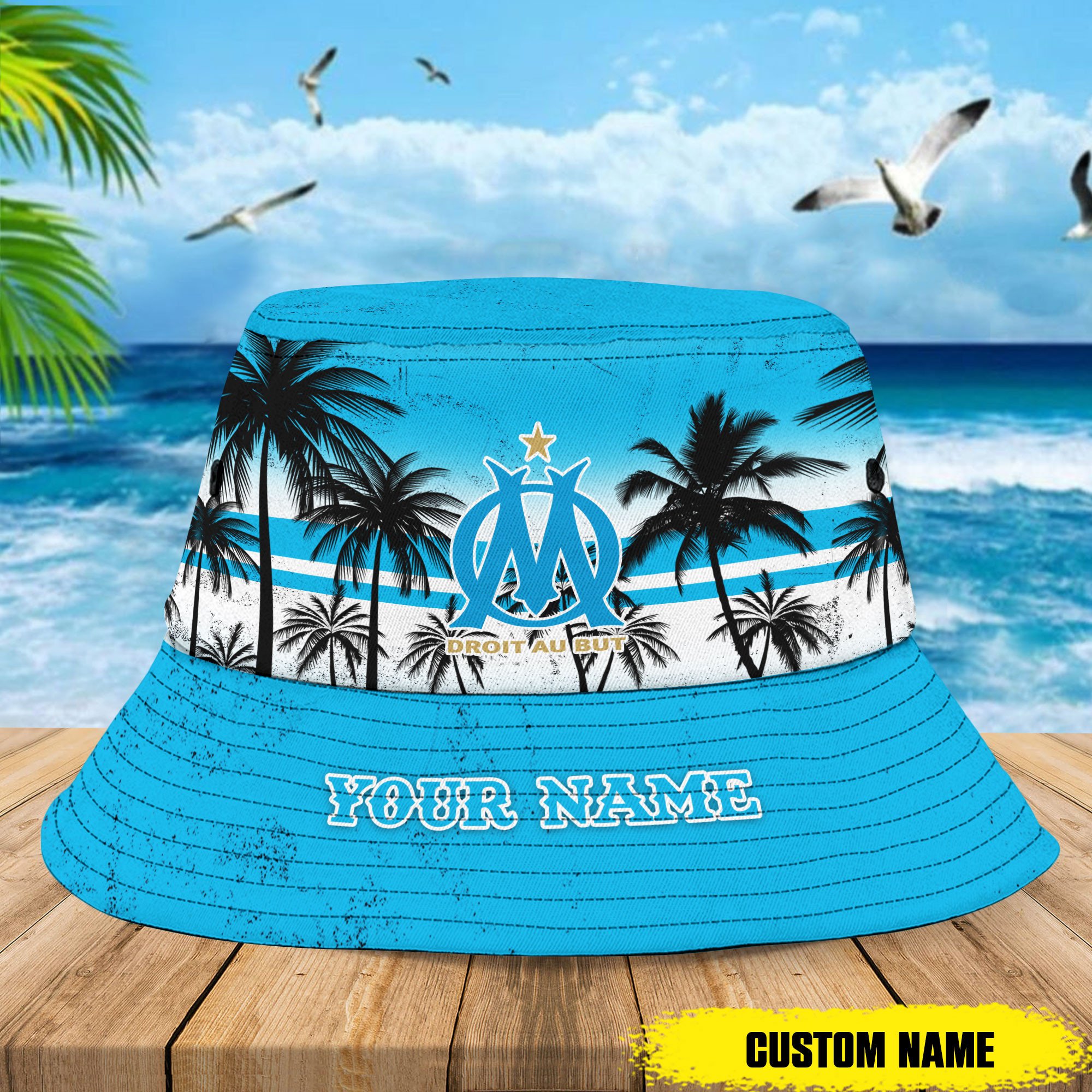 Goalzenith Olympique Marseille Ligue 1 Personalized Bucket Hat Gift For Fans
